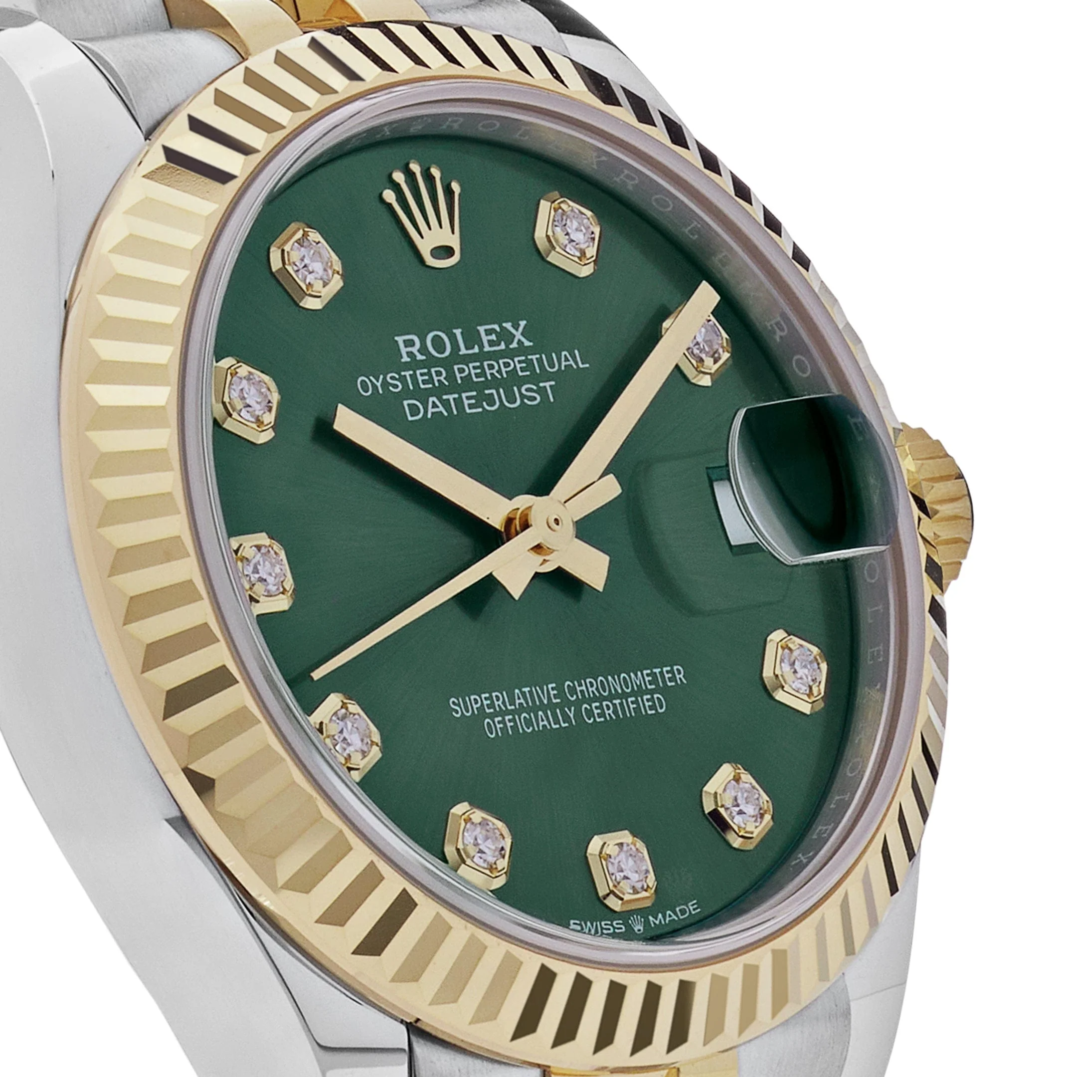 Rolex Datejust 31 278273 'Ladies' Stainless Steel Yellow Gold Olive Green Diamond Dial Jubilee (2026) - Image 5