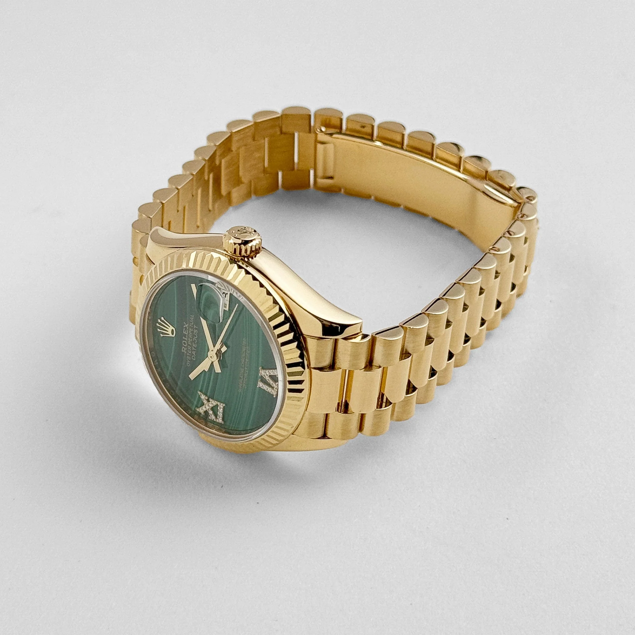 Rolex Datejust 31 278278 'Ladies' Yellow Gold Malachite Diamond Dial (2021) - Image 4