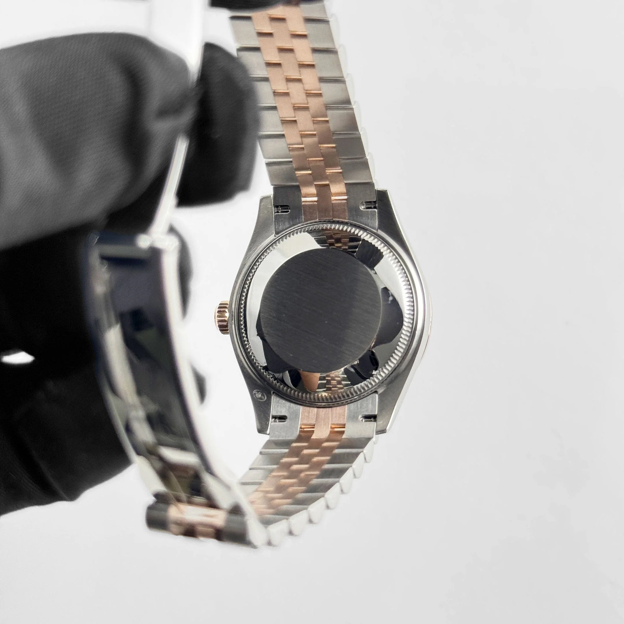 Rolex Datejust 31 278381RBR 'Ladies' Stainless Steel Rose Gold Brown Roman Numerals Diamond Dial Diamond Bezel Jubilee (2025) - Image 9