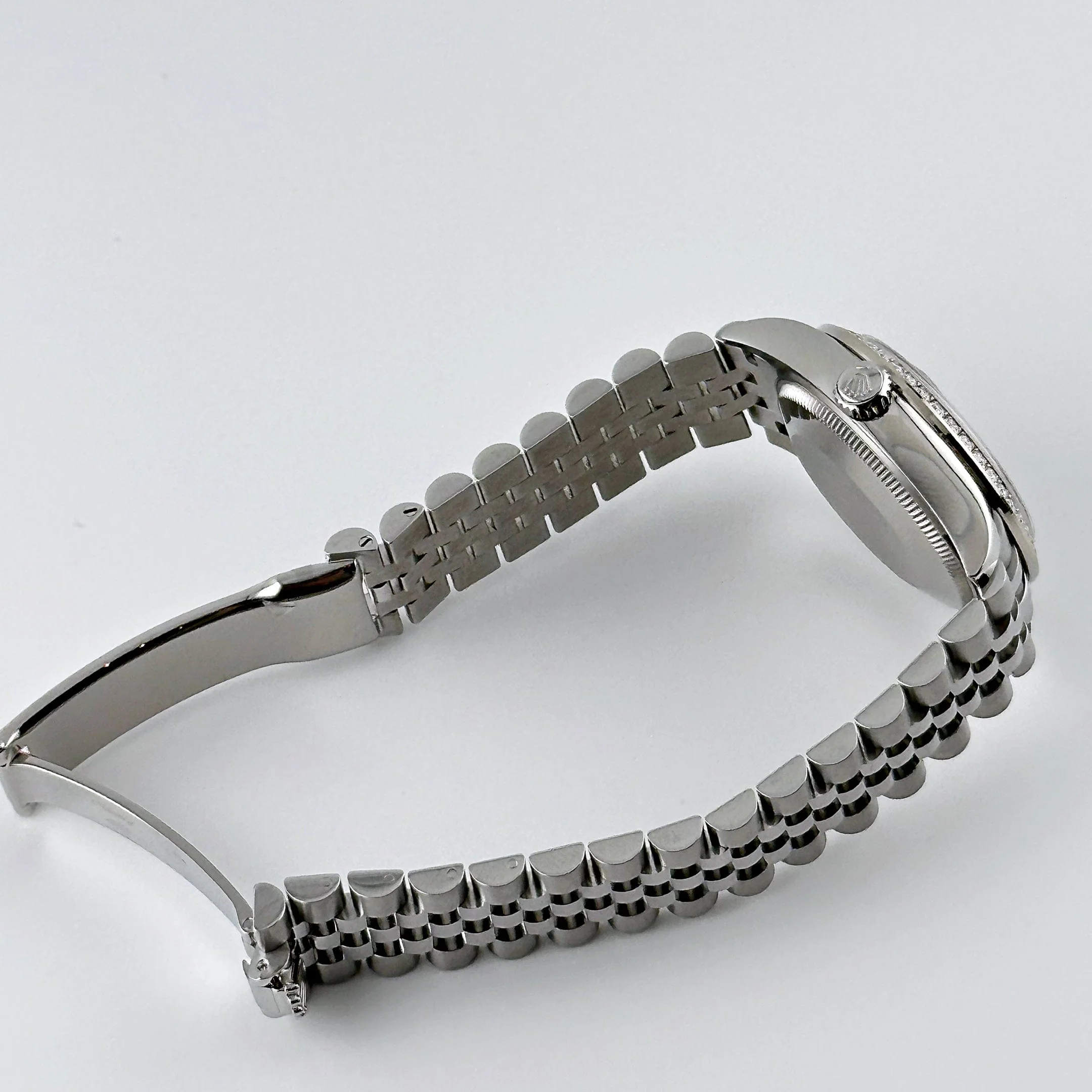 Rolex Datejust 31 278384RBR 'Ladies' Stainless Steel Diamond Bezel Violet Roman Dial Jubilee - Image 6