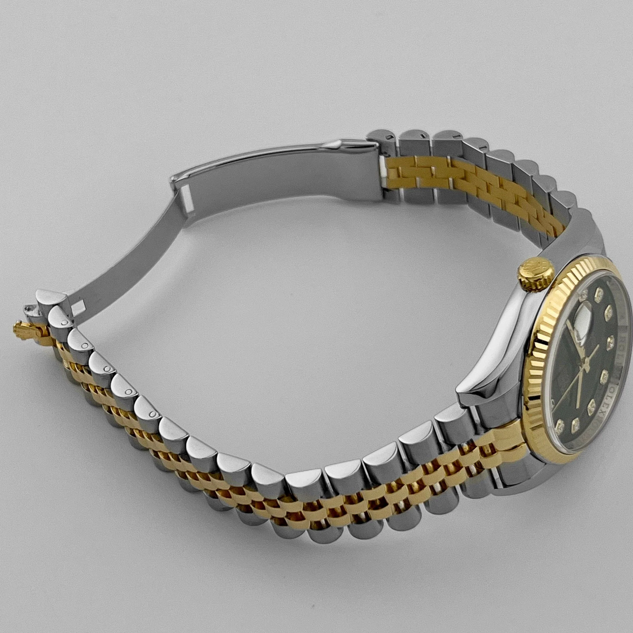 Rolex Datejust 36 116233 Yellow Gold Stainless Steel Black Diamond Dial Jubilee (2013) - Image 7
