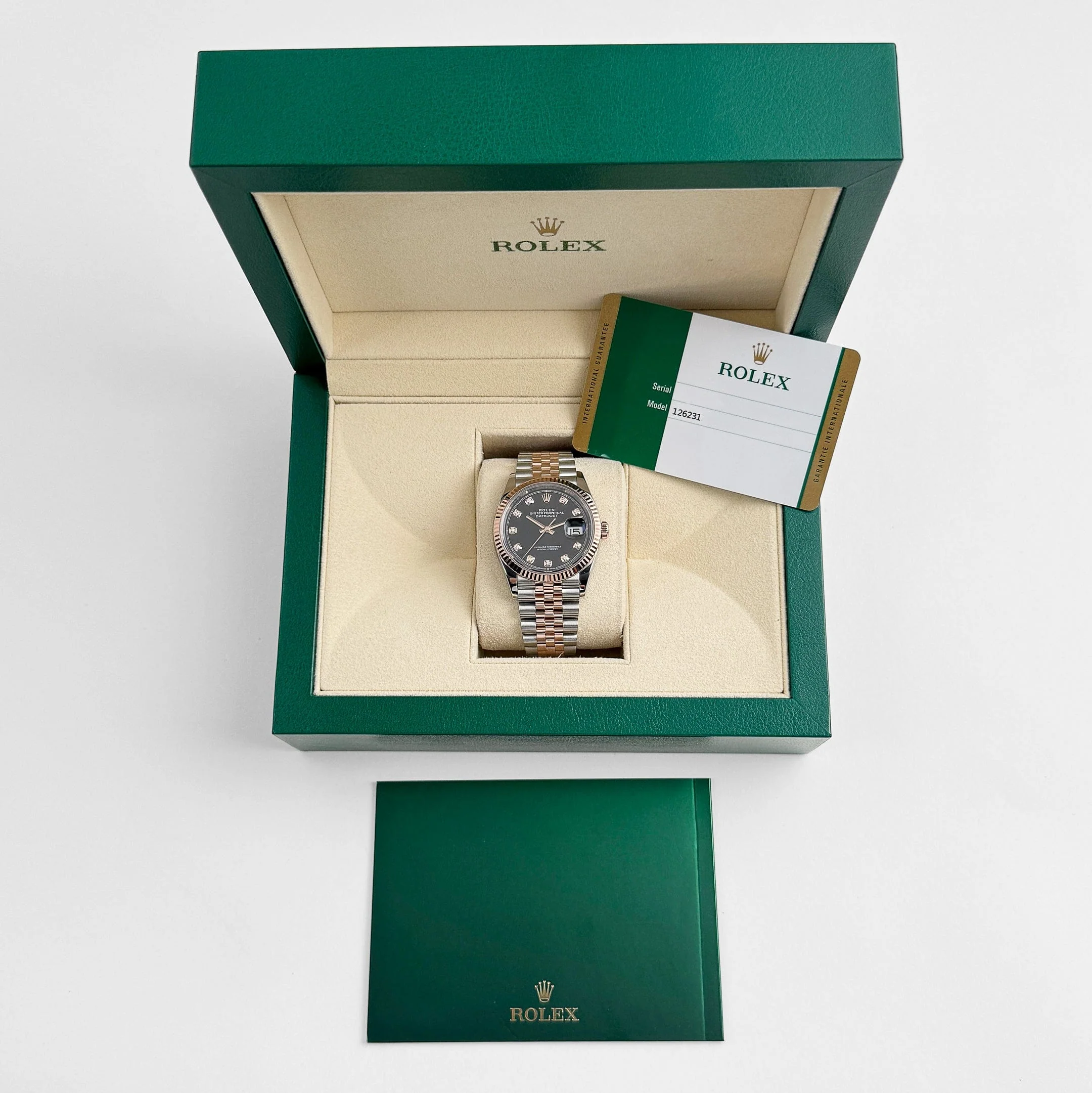 Rolex Datejust 36 126231 Rose Gold Stainless Steel Black Diamond Dial (2019) - Image 22