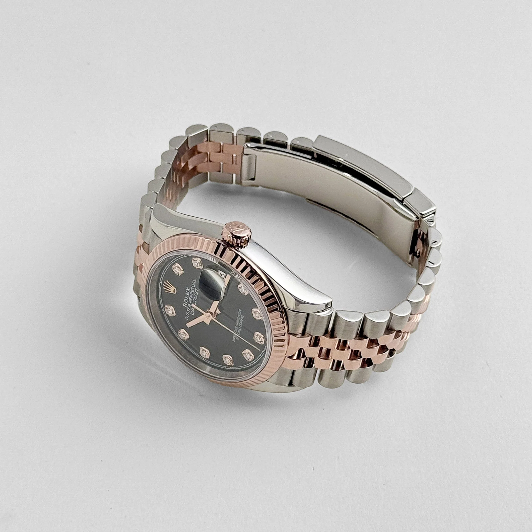 Rolex Datejust 36 126231 Rose Gold Stainless Steel Black Diamond Dial (2019) - Image 23