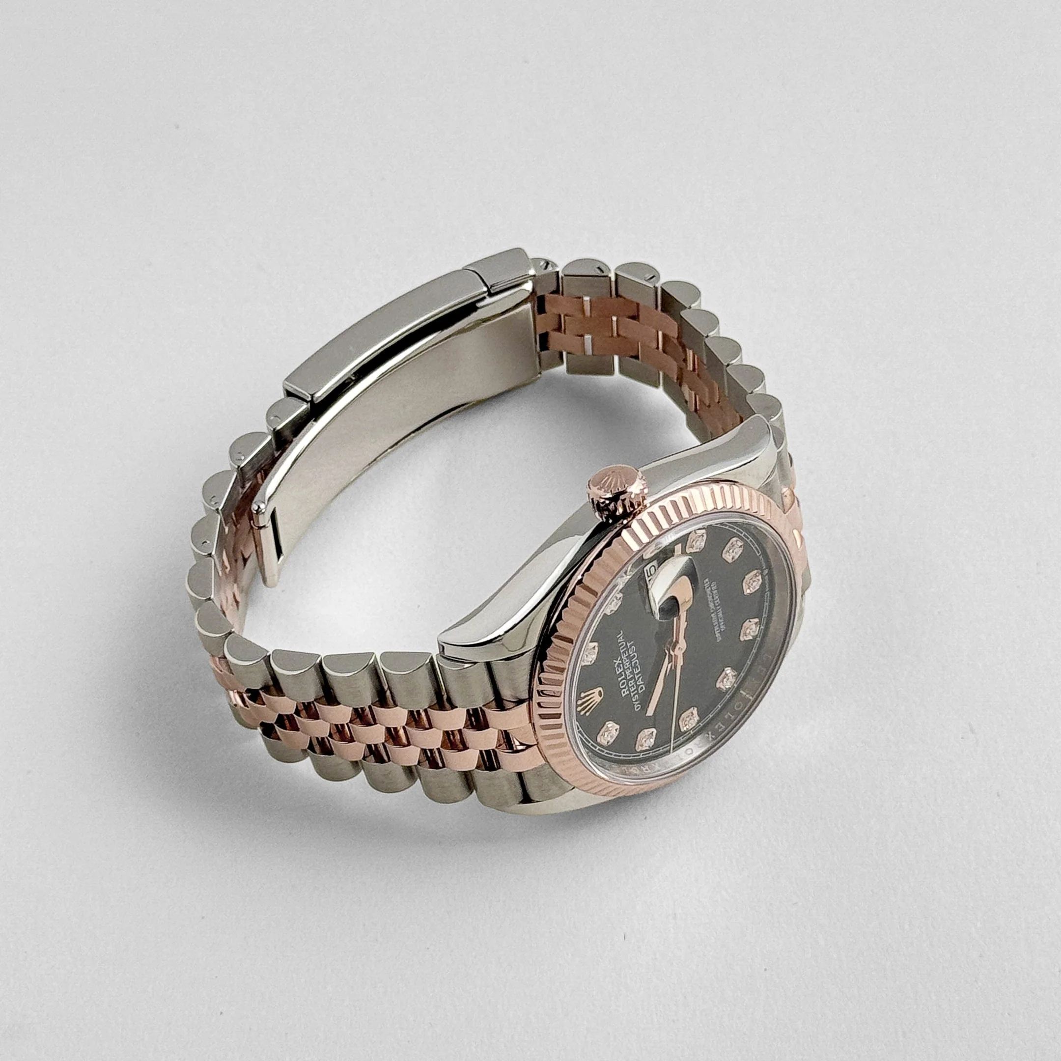 Rolex Datejust 36 126231 Rose Gold Stainless Steel Black Diamond Dial (2019) - Image 6