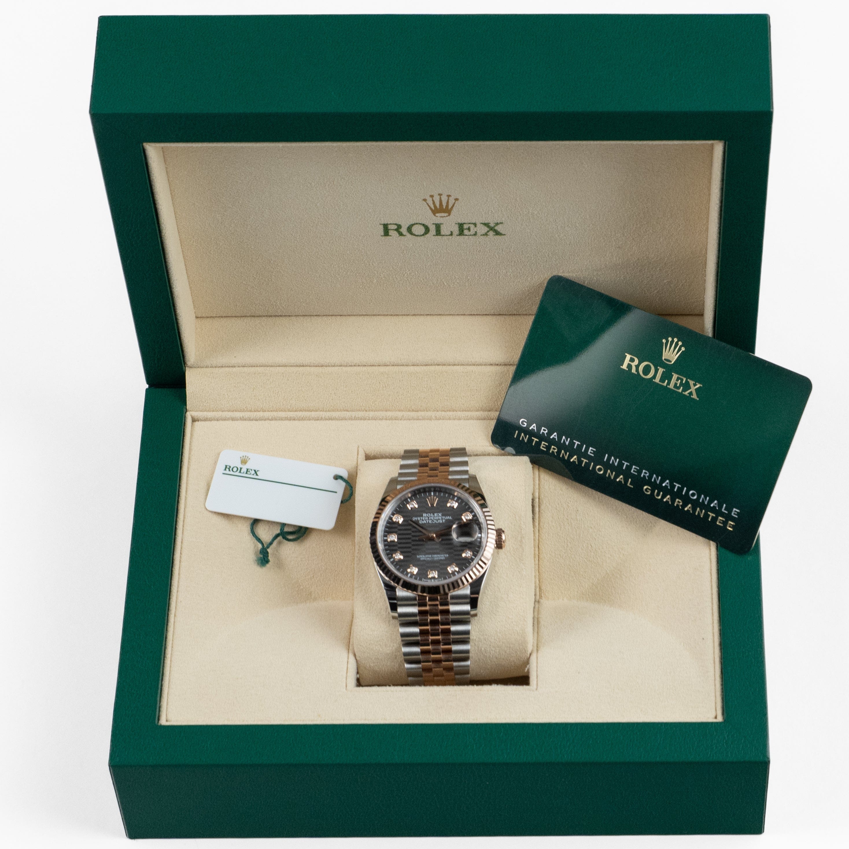Rolex Datejust 36 126231 Rose Gold Stainless Steel Slate Motif Diamond Dial (2023) - Image 14