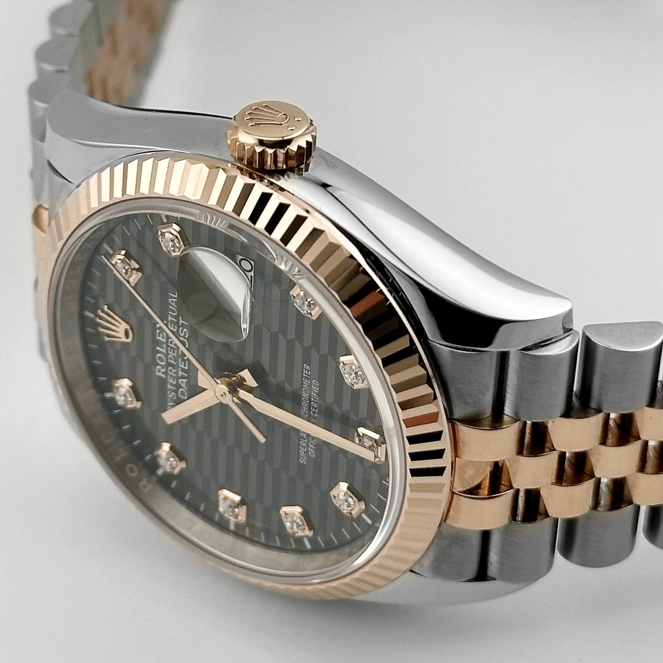 Rolex Datejust 36 126231 Rose Gold Stainless Steel Slate Motif Diamond Dial (2023) - Image 19