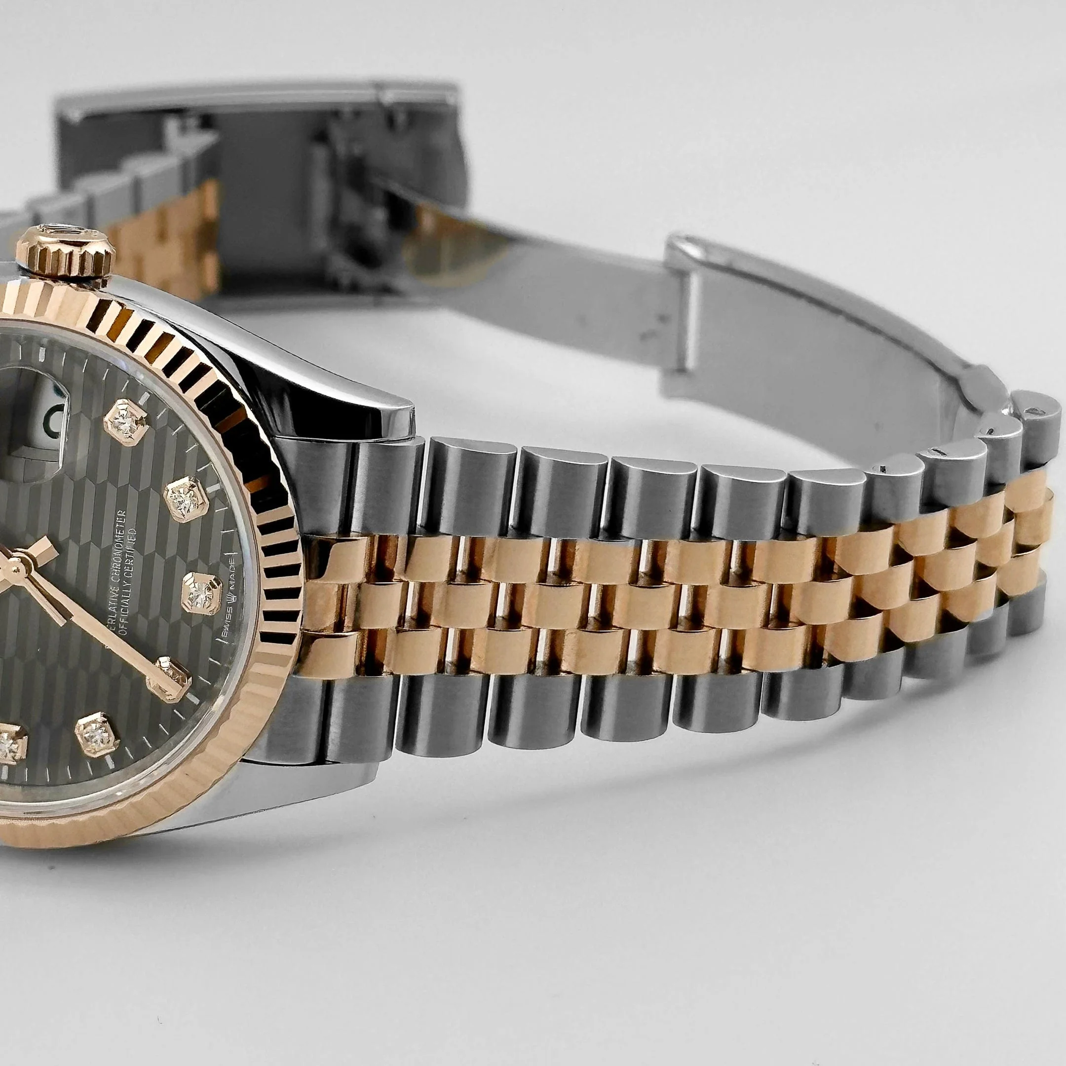 Rolex Datejust 36 126231 Rose Gold Stainless Steel Slate Motif Diamond Dial (2023) - Image 24