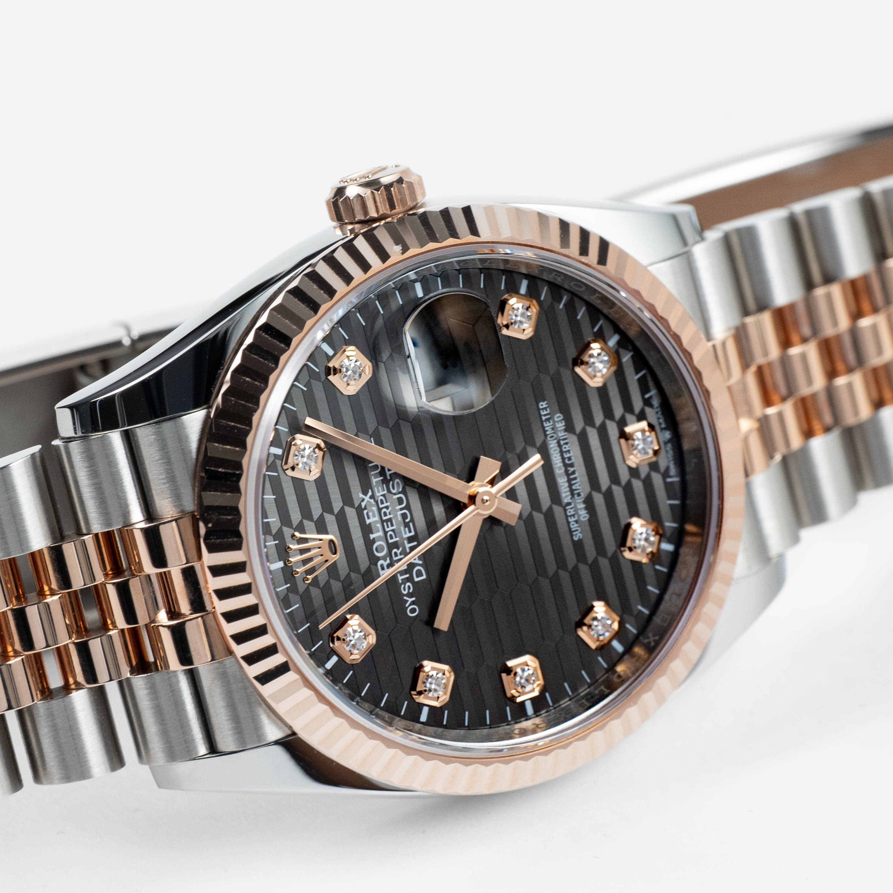 Rolex Datejust 36 126231 Rose Gold Stainless Steel Slate Motif Diamond Dial (2023) - Image 6