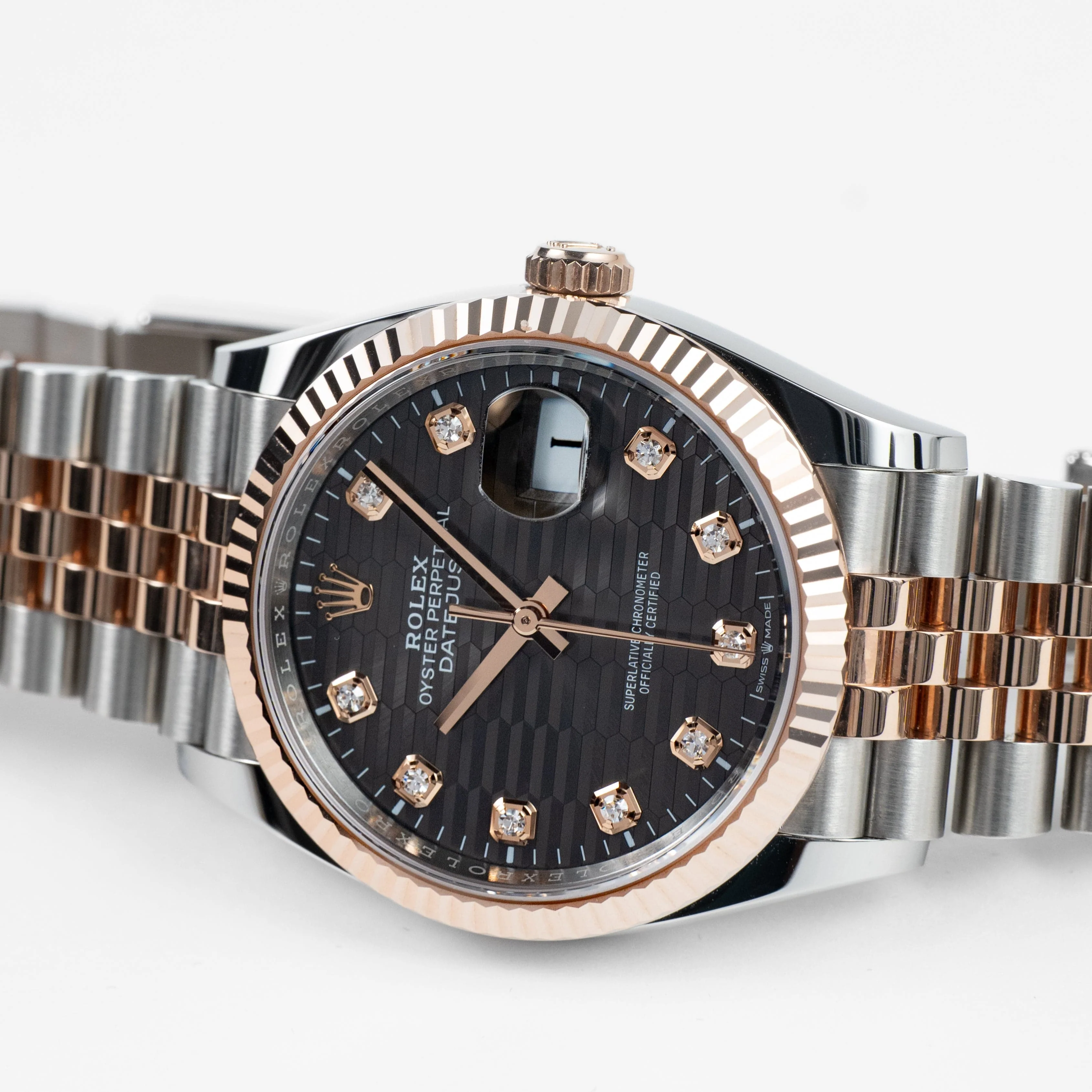 Rolex Datejust 36 126231 Rose Gold Stainless Steel Slate Motif Diamond Dial (2023) - Image 7