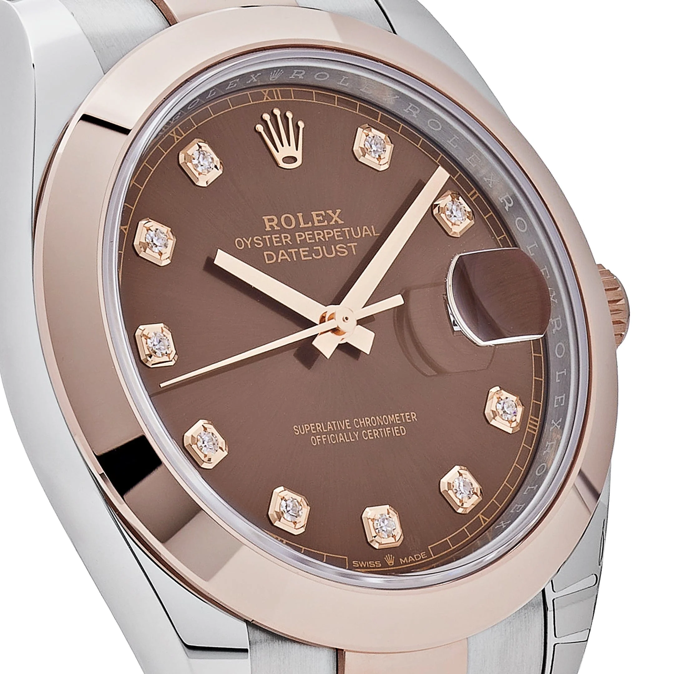 Rolex Datejust 41 126301 Rose Gold Stainless Steel Chocolate Diamond Dial (2023) - Image 5