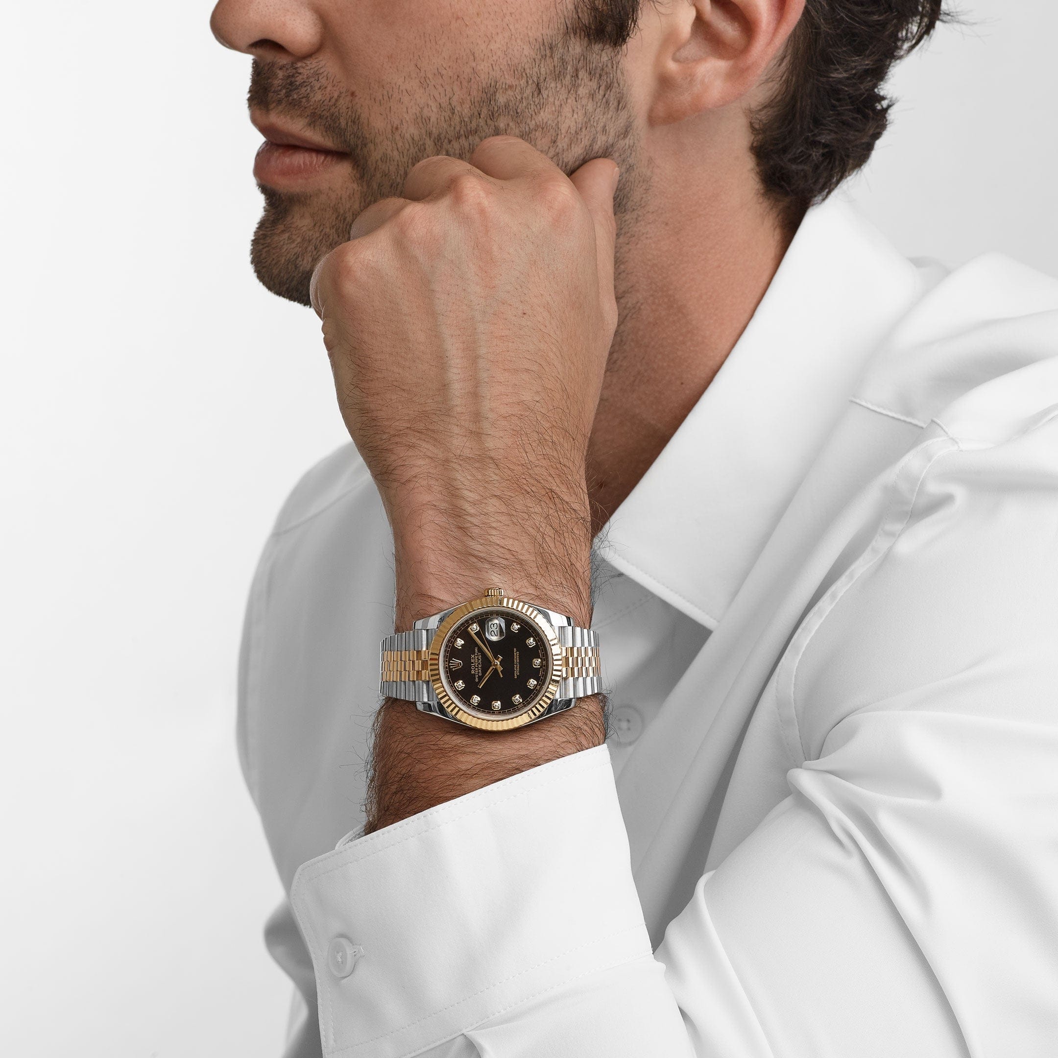 Rolex Datejust 41 126333 Stainless Steel Yellow Gold Black Diamond Dial Jubilee (2025) - Image 3