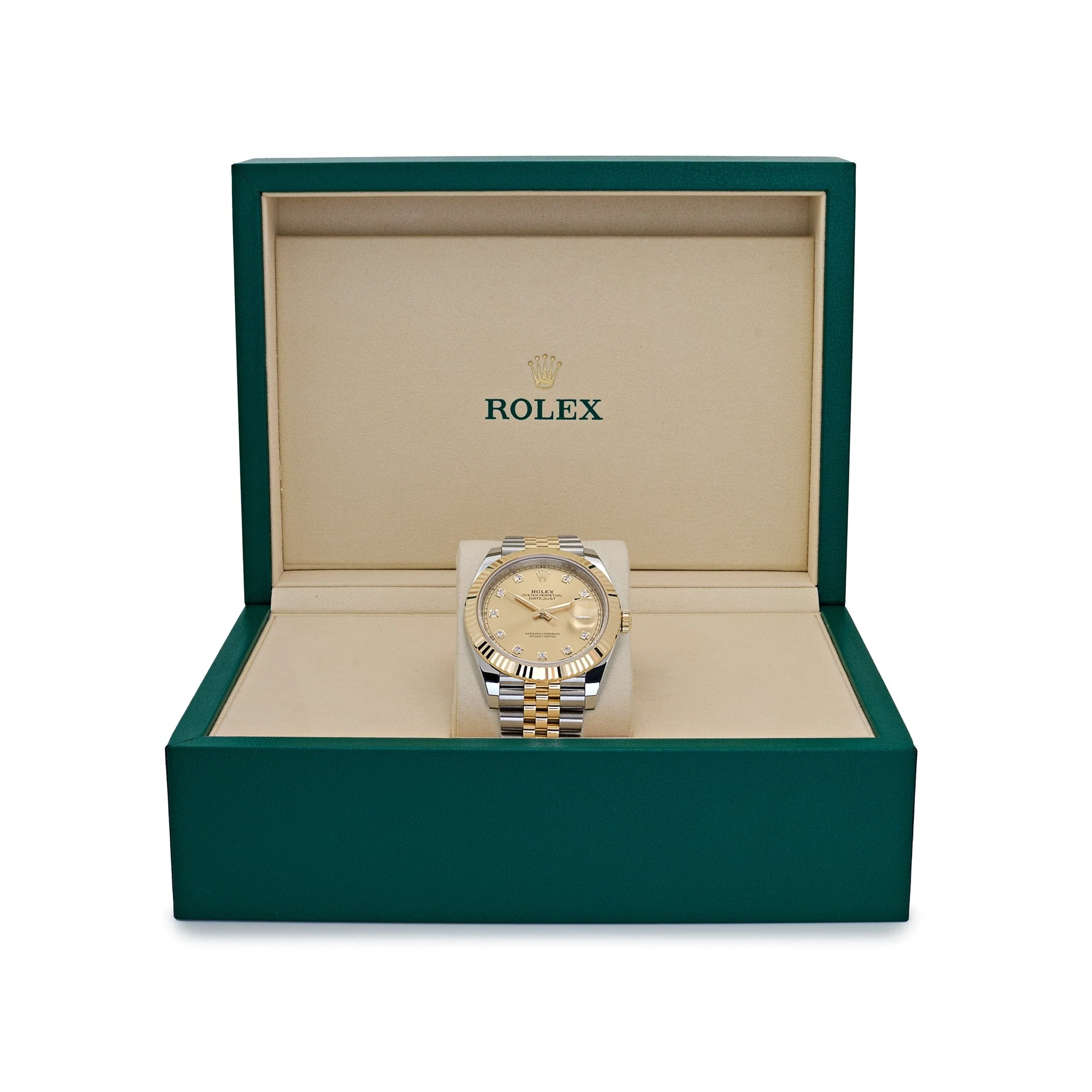 Rolex Datejust 41 126333 Yellow Gold Stainless Steel Champagne Diamond Dial Jubilee (2025) - Image 8