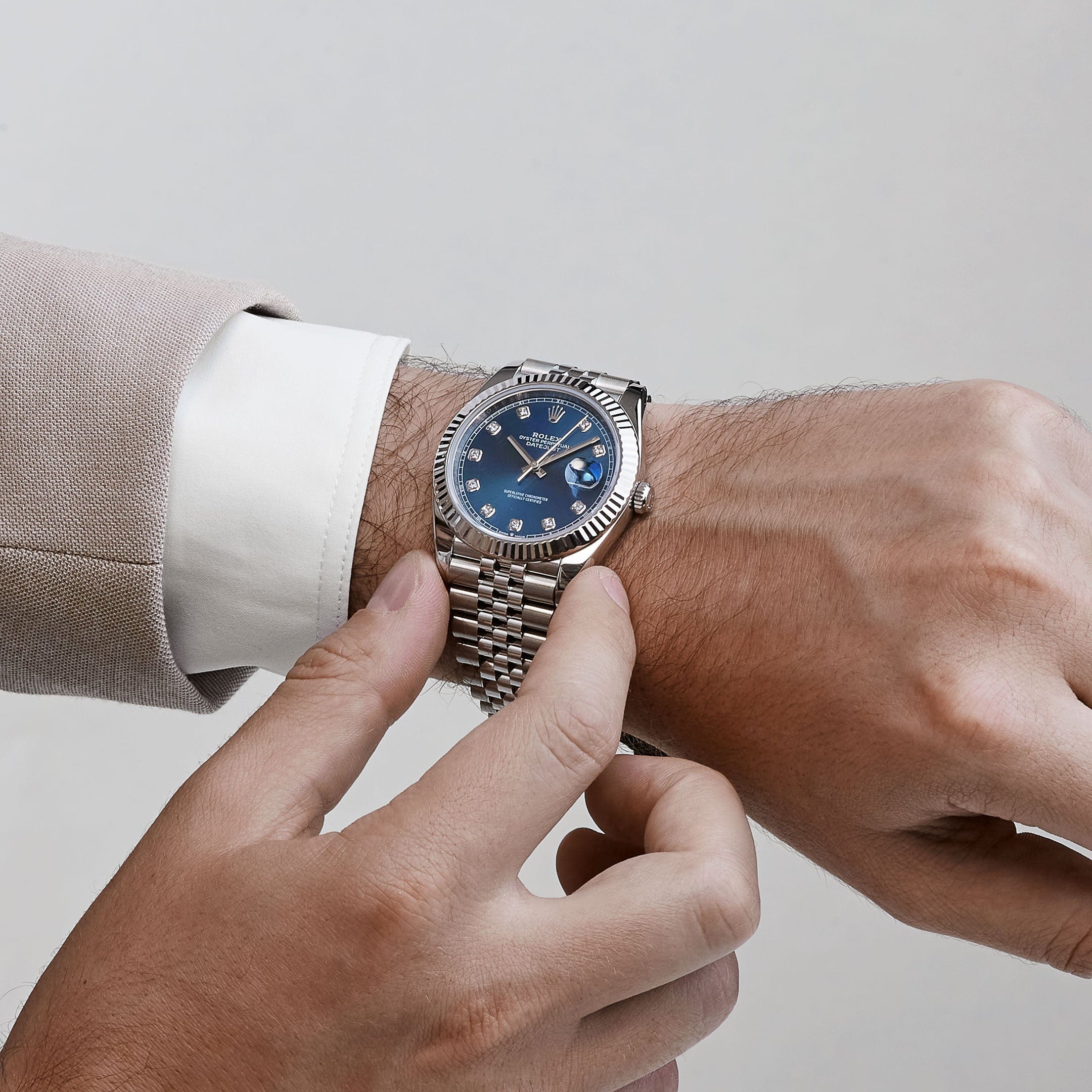 Rolex Datejust 41 126334 Stainless Steel Blue Diamond Dial Jubilee (2021) - Image 2
