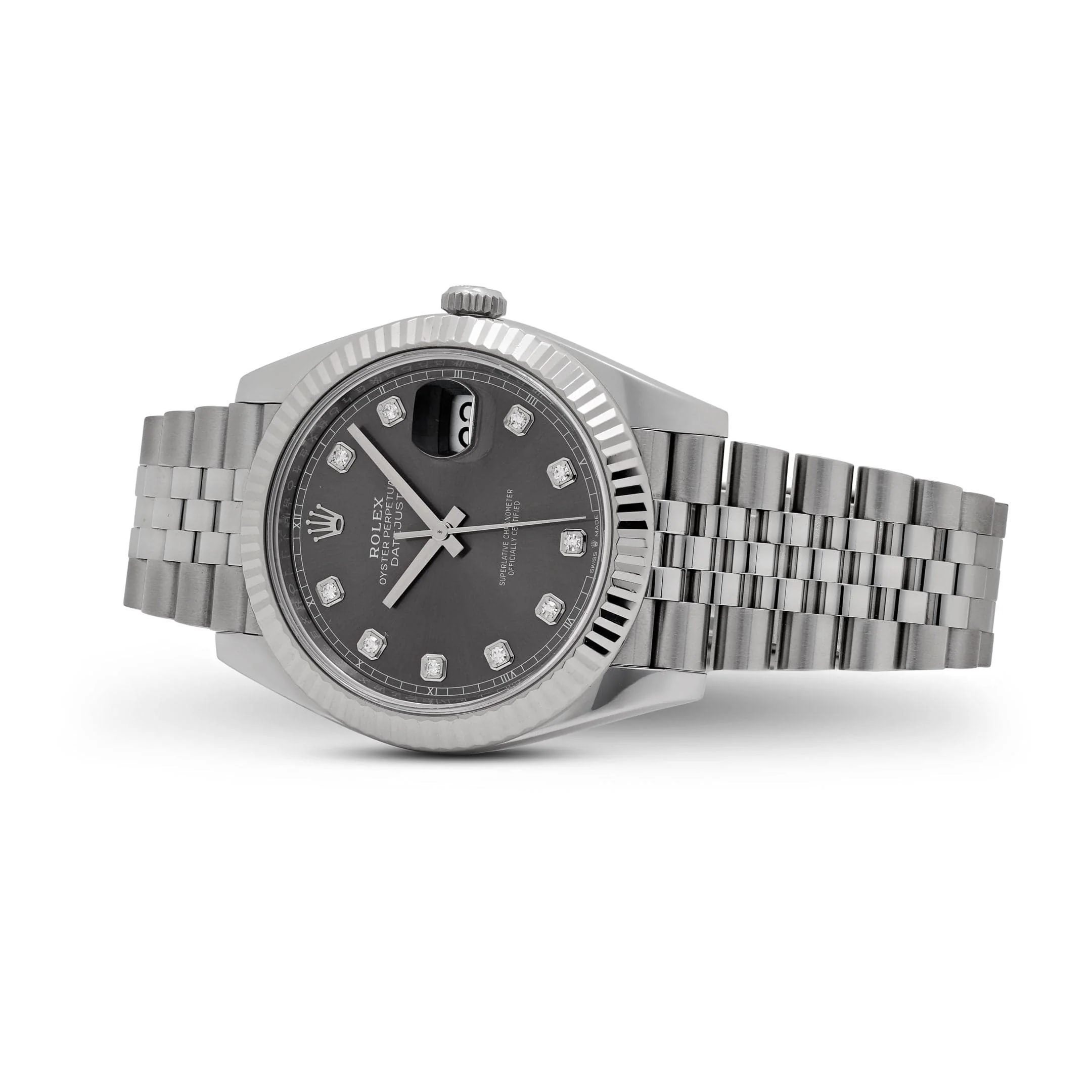 Rolex Datejust 41 126334 Stainless Steel Slate Diamond Dial Jubilee (2025) - Image 3