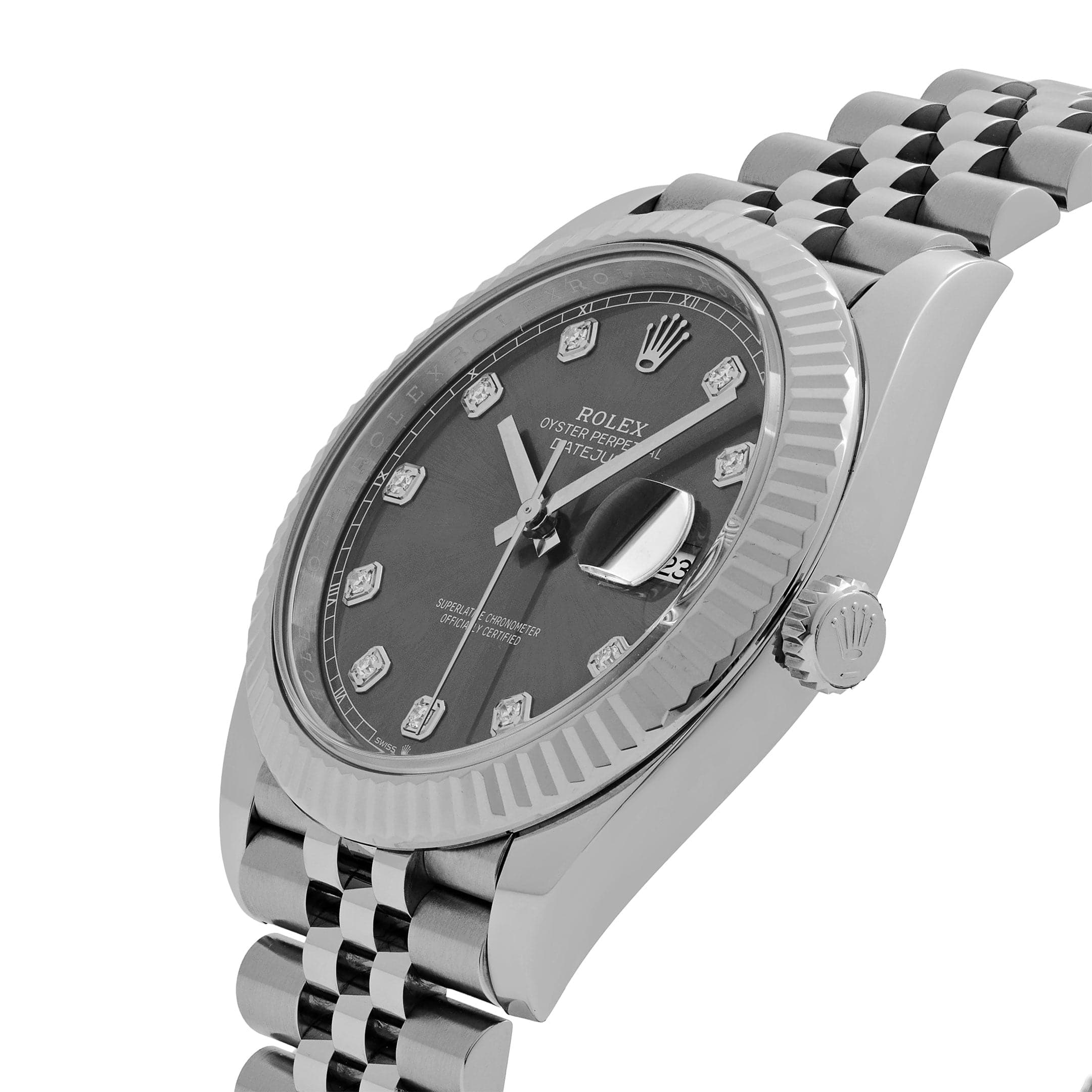 Rolex Datejust 41 126334 Stainless Steel Slate Diamond Dial Jubilee (2025) - Image 5