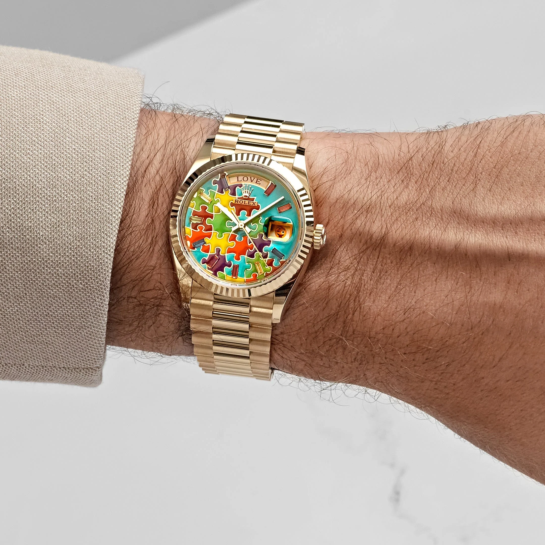 Rolex Day-Date 36 128238 'Emoji Puzzle' Yellow Gold - Image 3