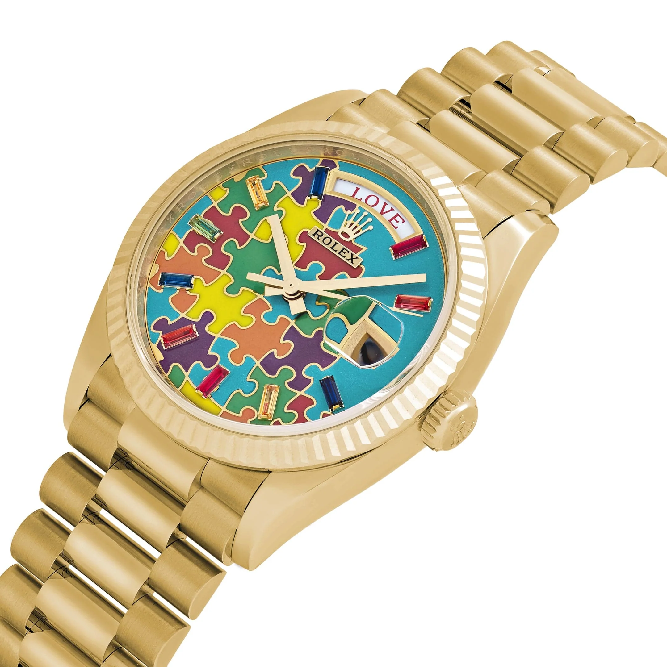 Rolex Day-Date 36 128238 'Emoji Puzzle' Yellow Gold - Image 5