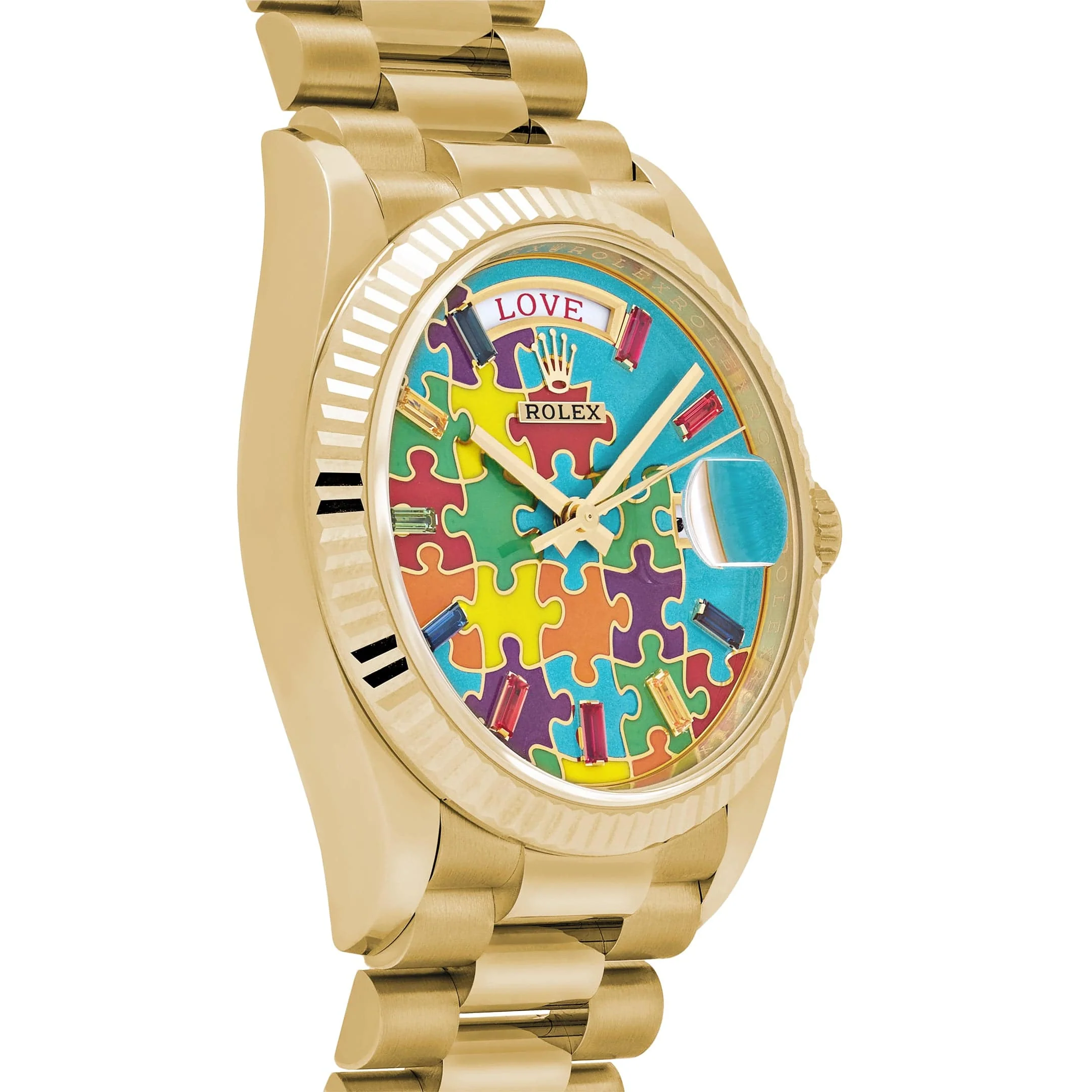 Rolex Day-Date 36 128238 'Emoji Puzzle' Yellow Gold - Image 6
