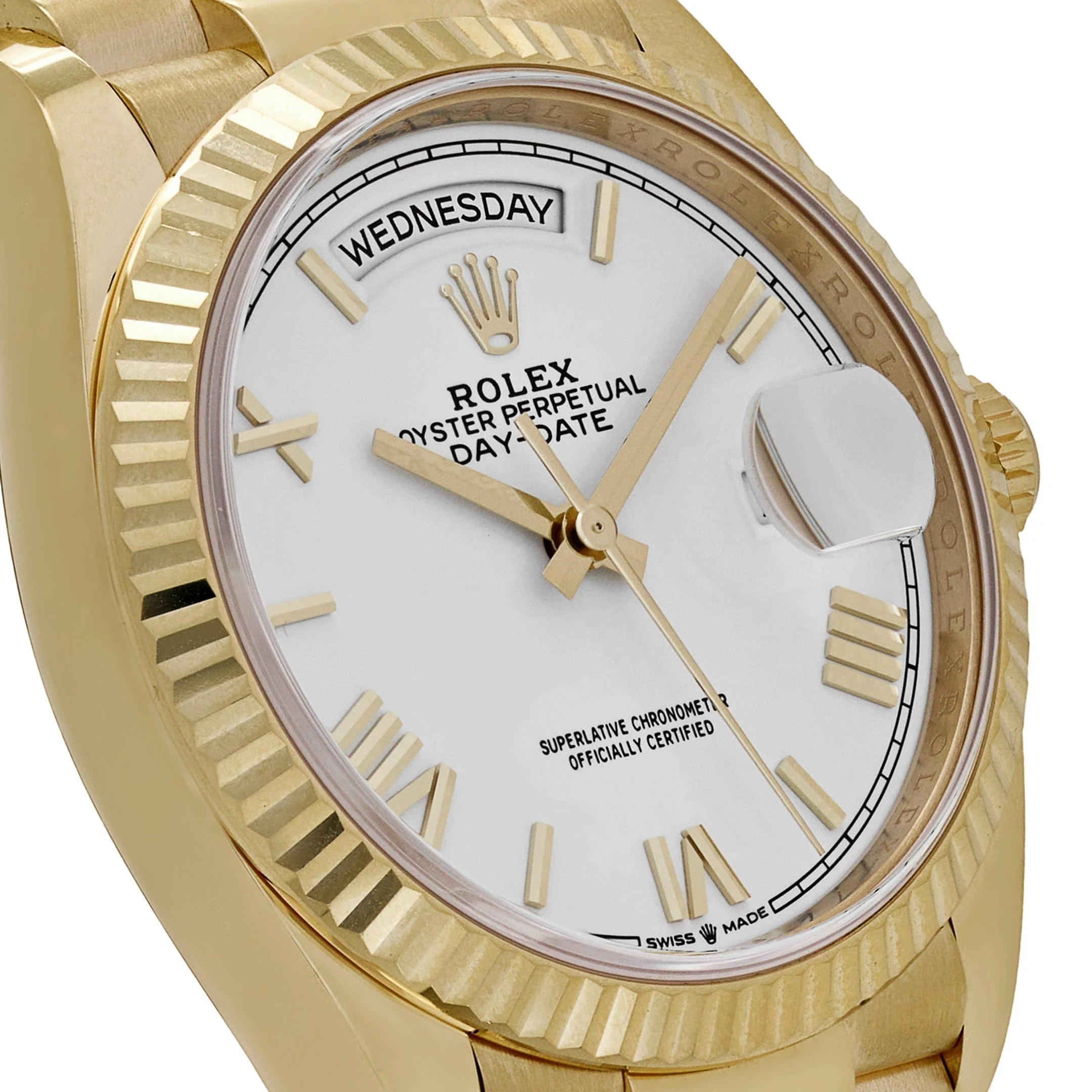 Rolex Day-Date 36 128238 Yellow Gold White Roman Numerals Dial - Image 5