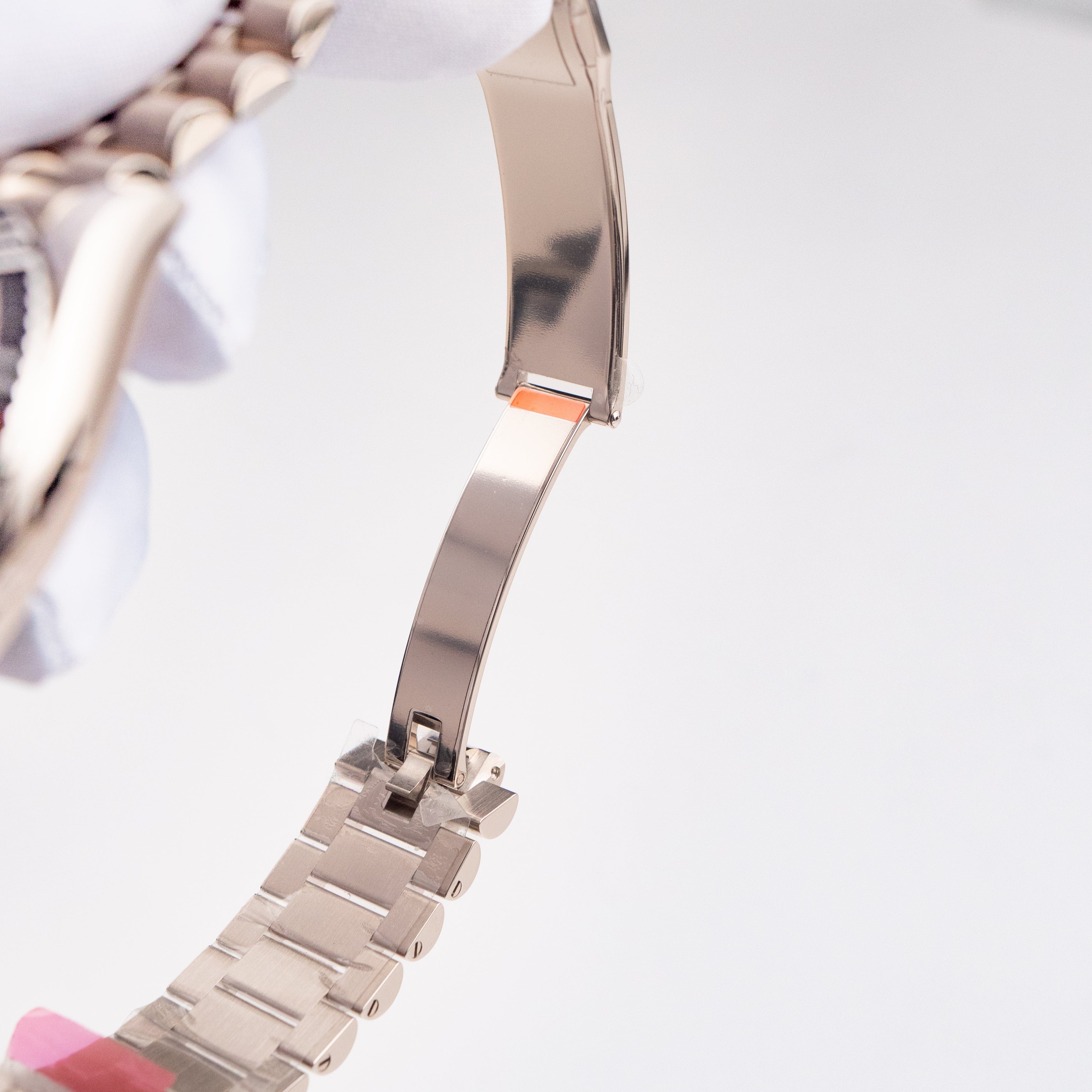 Rolex Day-Date 36 128239 White Gold Pink Opal Diamond Roman Numerals Dial (2025) - Image 12