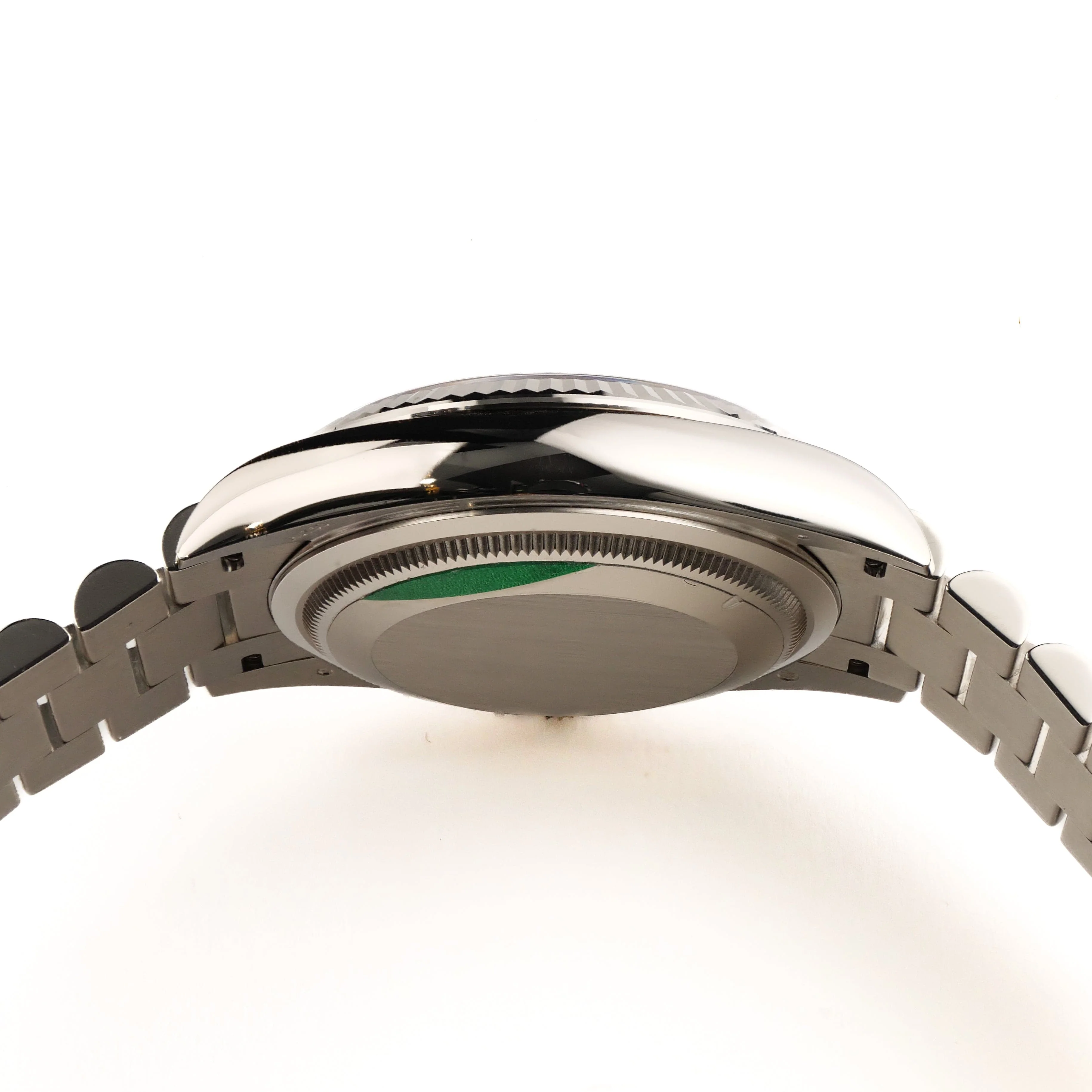 Rolex Day-Date 36 128239 White Gold Pink Opal Diamond Roman Numerals Dial (2025) - Image 9