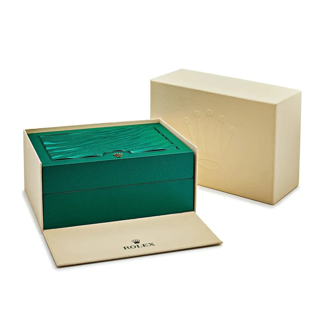 Rolex Day-Date 36 128345RBR Rose Gold Diamond Bezel Blue-Green Baguette Marker Dial - Image 3