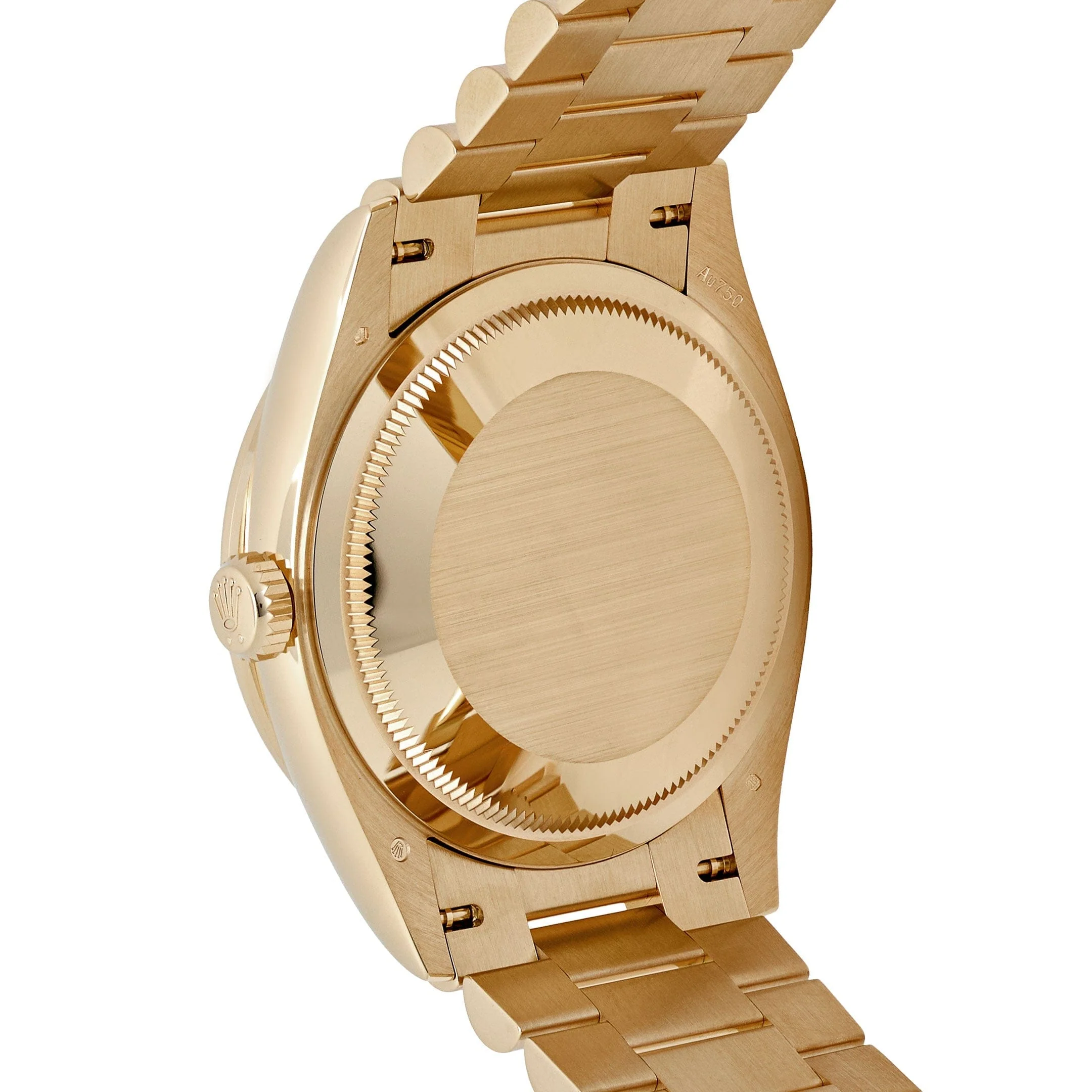 Rolex Day-Date 36 128398TBR Yellow Gold Carnelian Diamond Roman Numerals Dial Diamond Bezel - Image 7