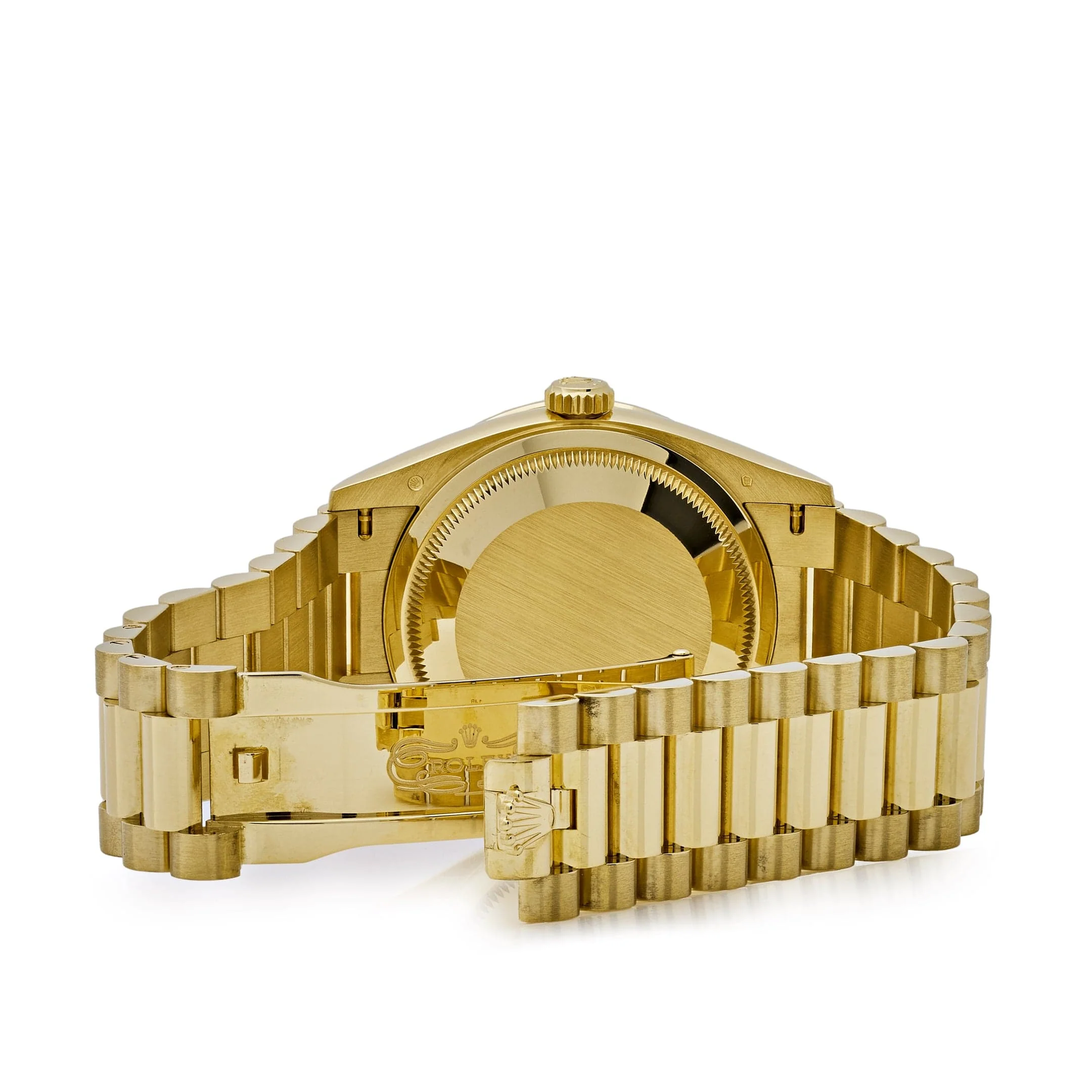 Rolex Day-Date 36 128348RBR Yellow Gold Diamond Bezel Turquoise Diamond Dial - Image 7