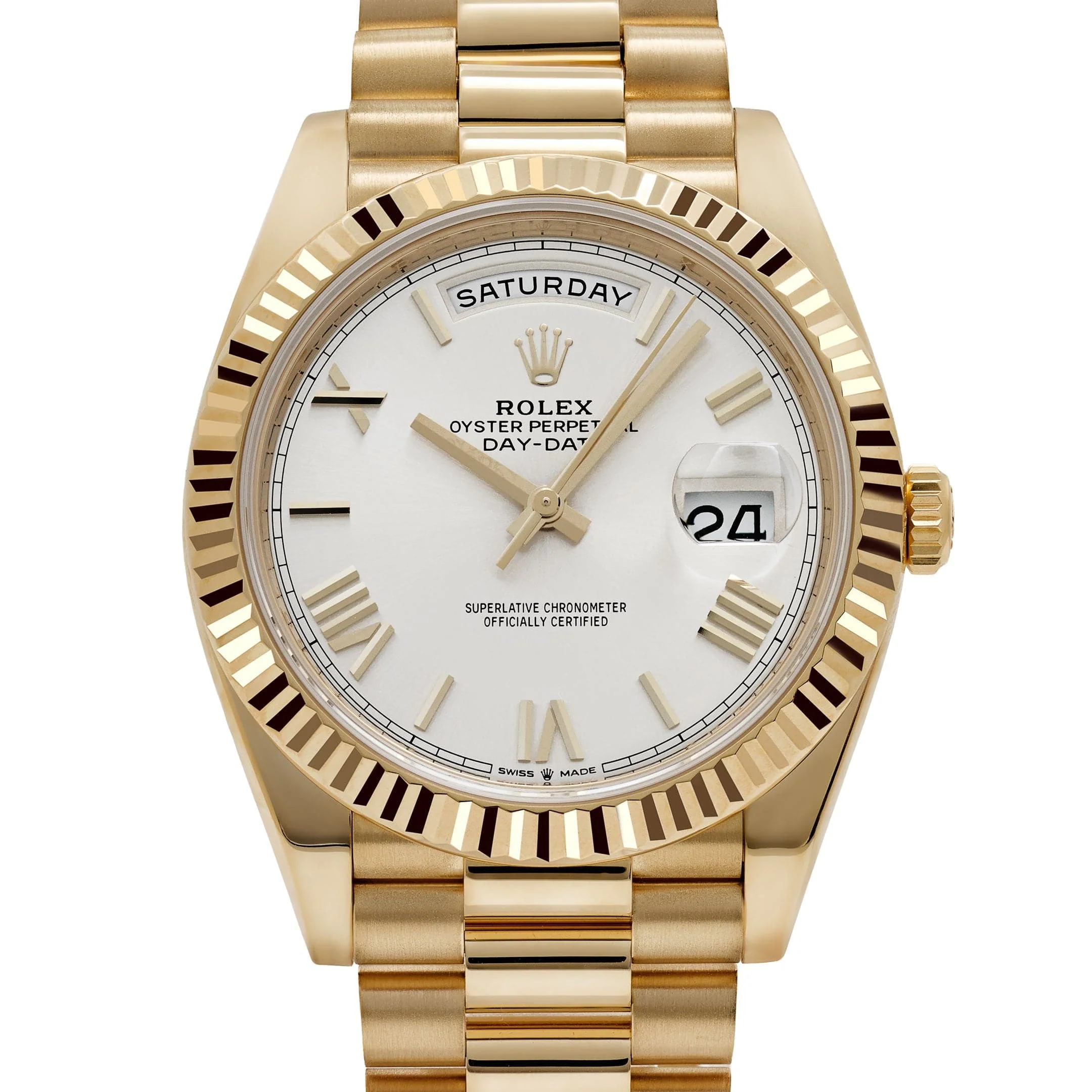 Rolex Day-Date 40 228238 Yellow Gold White Roman Numerals Dial - Image 4