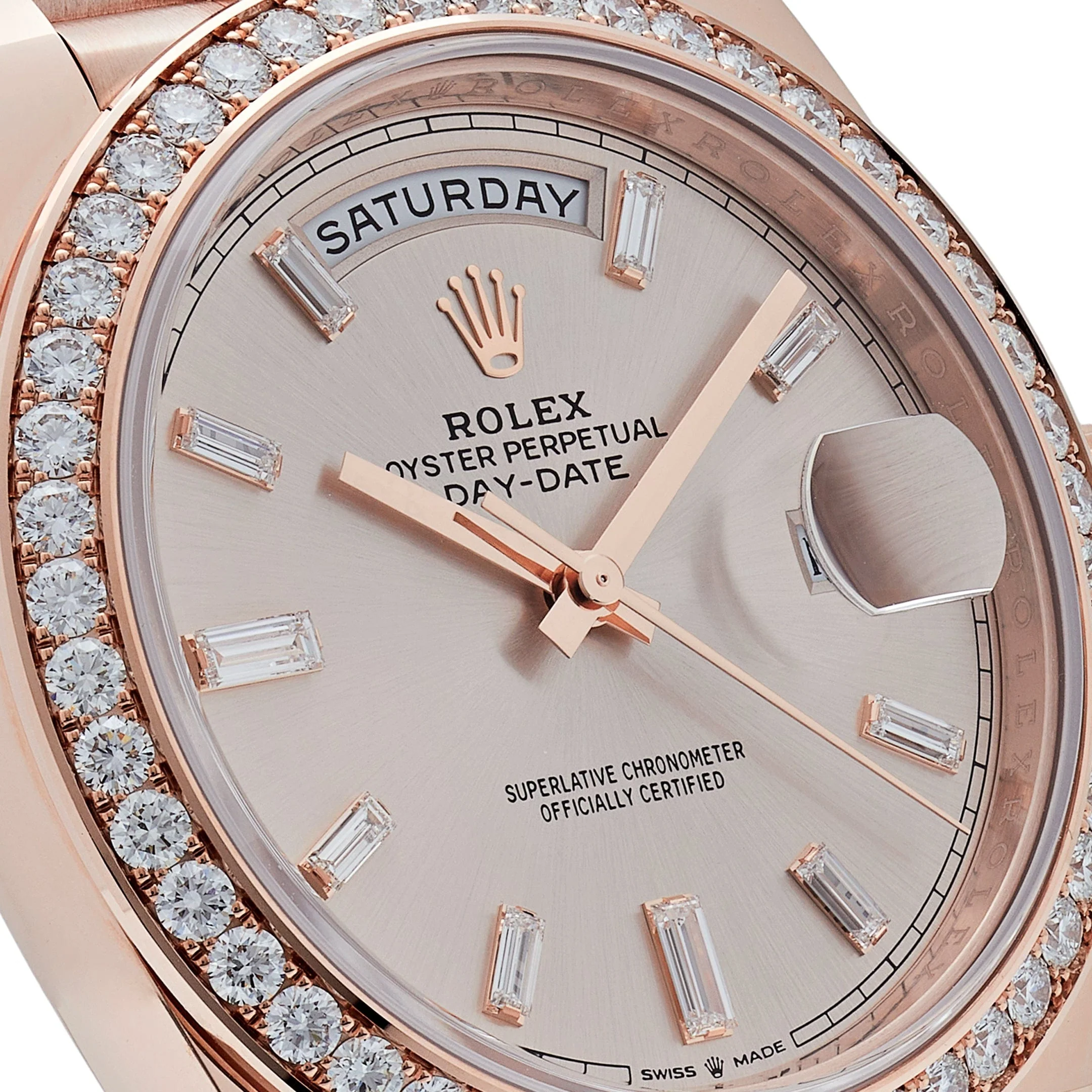 Rolex Day-Date 40 228345RBR Rose Gold Diamond Bezel Sundust Diamond Dial - Image 4