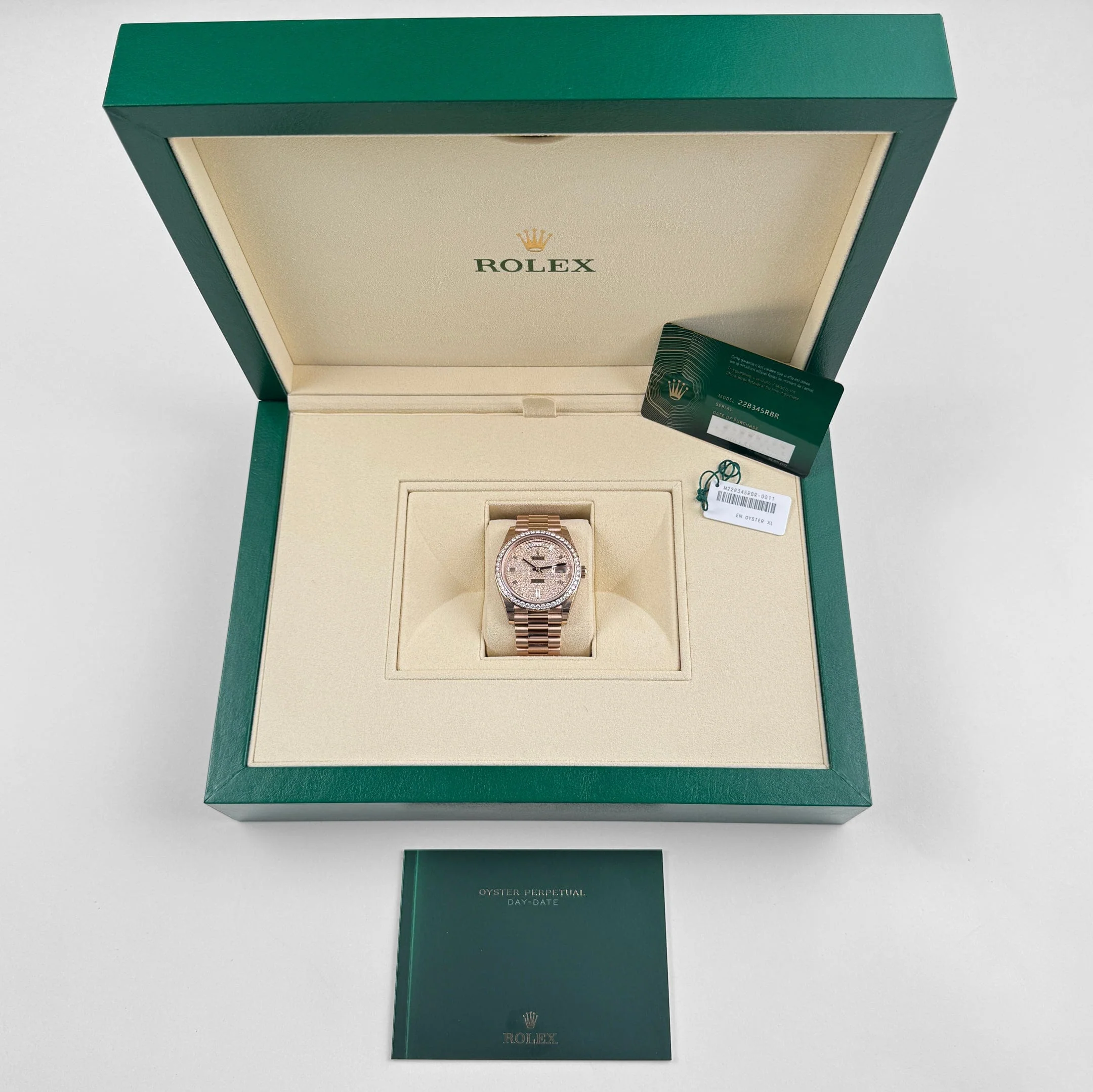 Rolex Day-Date 40 228345RBR Rose Gold Diamond Dial Diamond Bezel (2021) - Image 13
