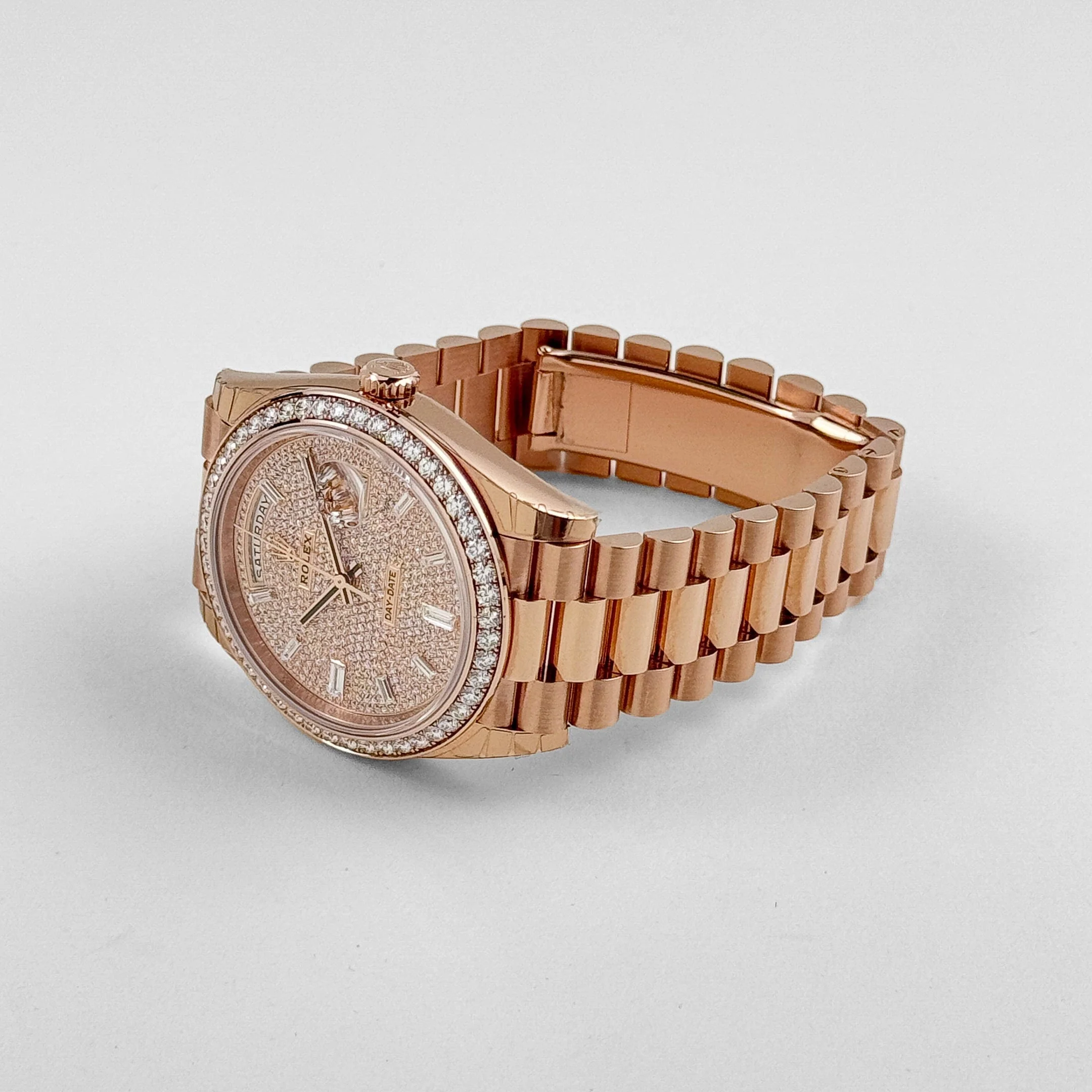 Rolex Day-Date 40 228345RBR Rose Gold Diamond Dial Diamond Bezel (2021) - Image 5