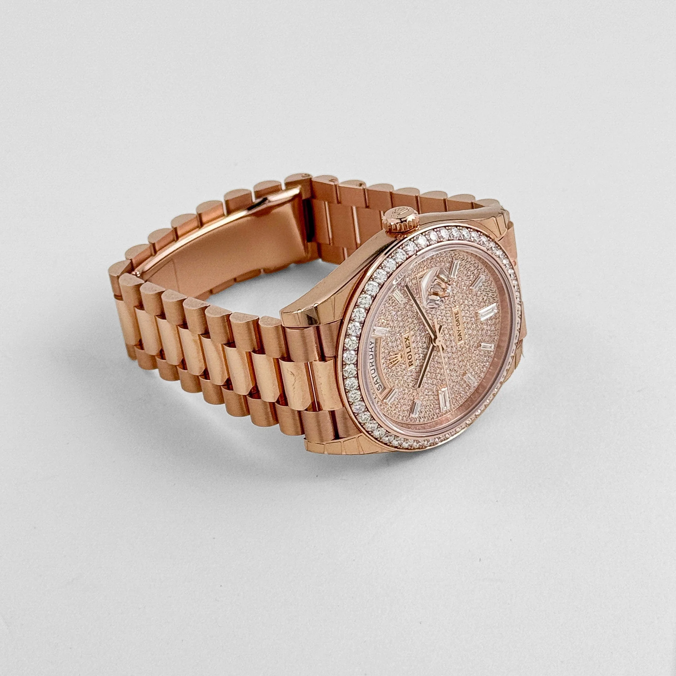 Rolex Day-Date 40 228345RBR Rose Gold Diamond Dial Diamond Bezel (2021) - Image 6