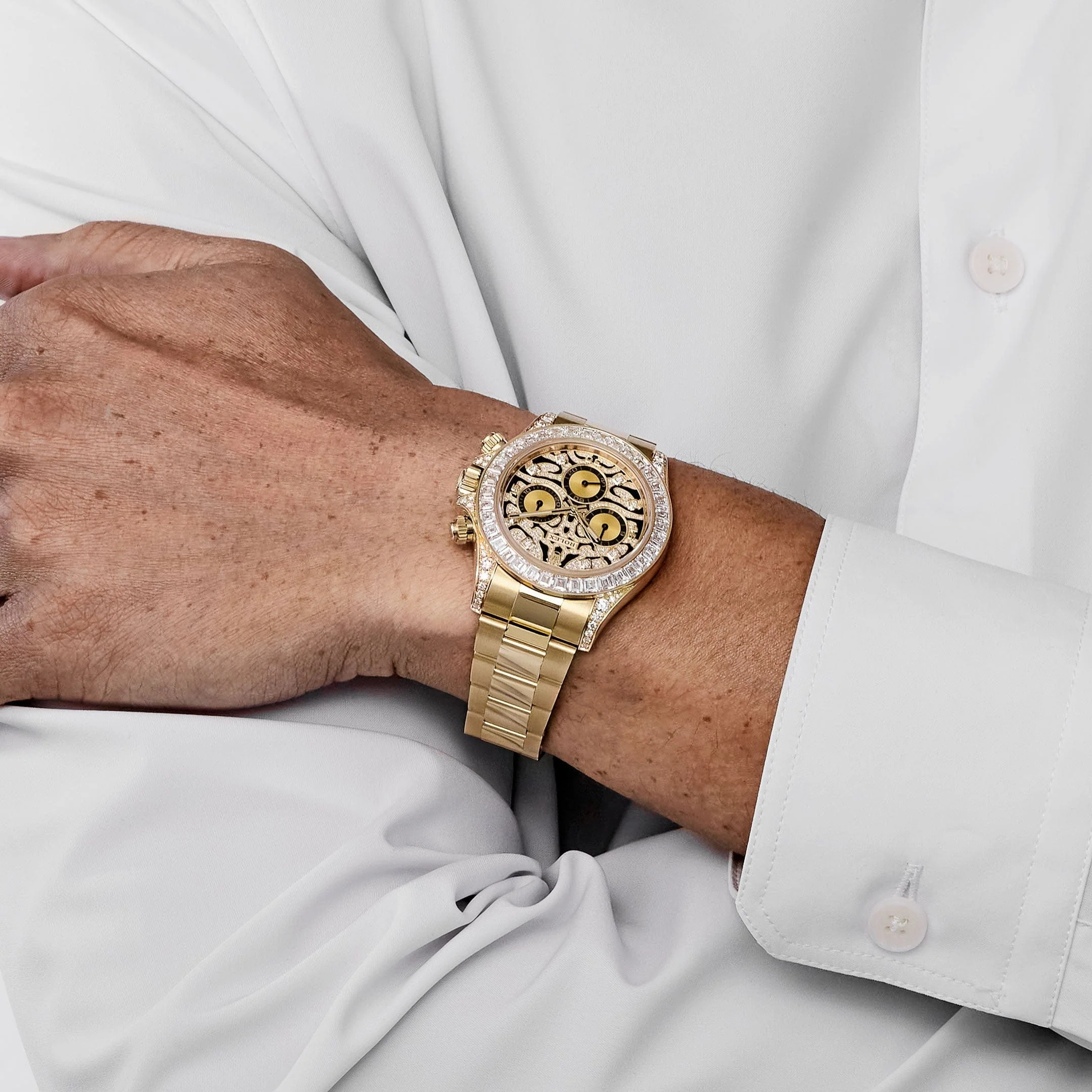 Rolex Daytona 'Eye of the Tiger' 116598TBR Yellow Gold Diamond Accents (2024) - Image 3
