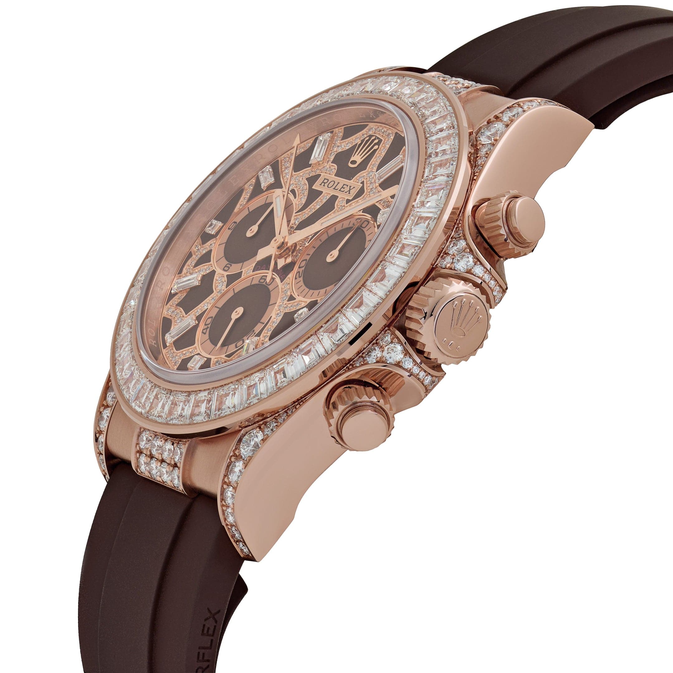Rolex Daytona 'Giraffe' 126555TBR Rose Gold Chestnut Brown Diamond Dial Diamond Bezel - Image 6