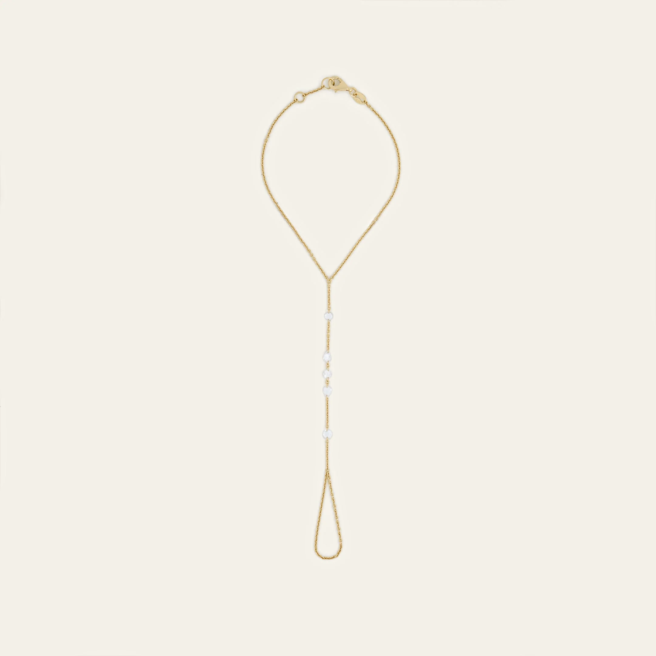 Classic Rose Cut Diamond Hand Chain