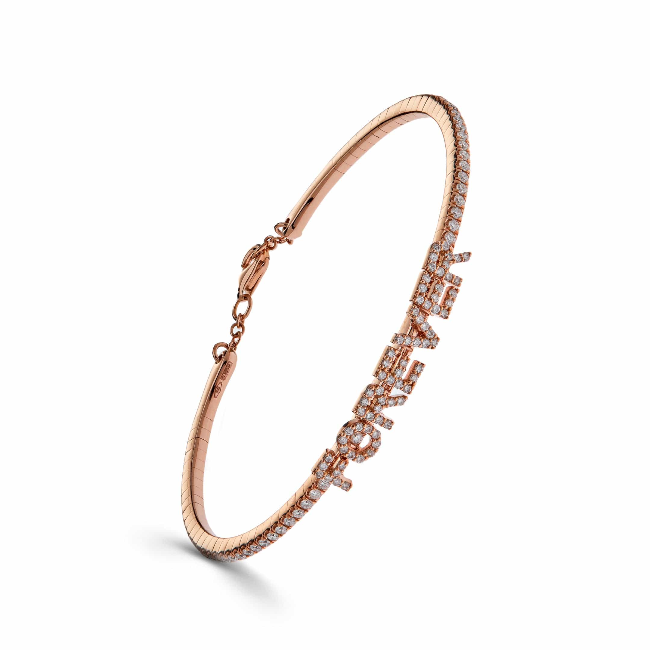 Rose Gold Diamond 'Forever' Bracelet - Image 3