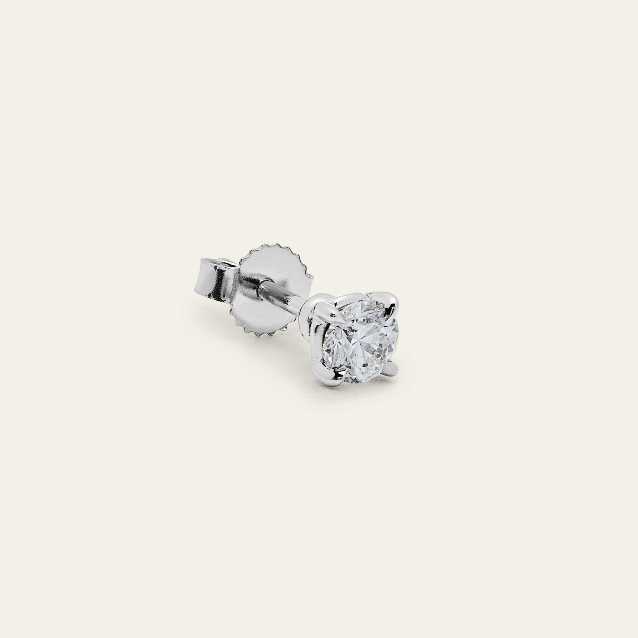 Round Brilliant-Cut Diamond Stud Earrings - Image 3