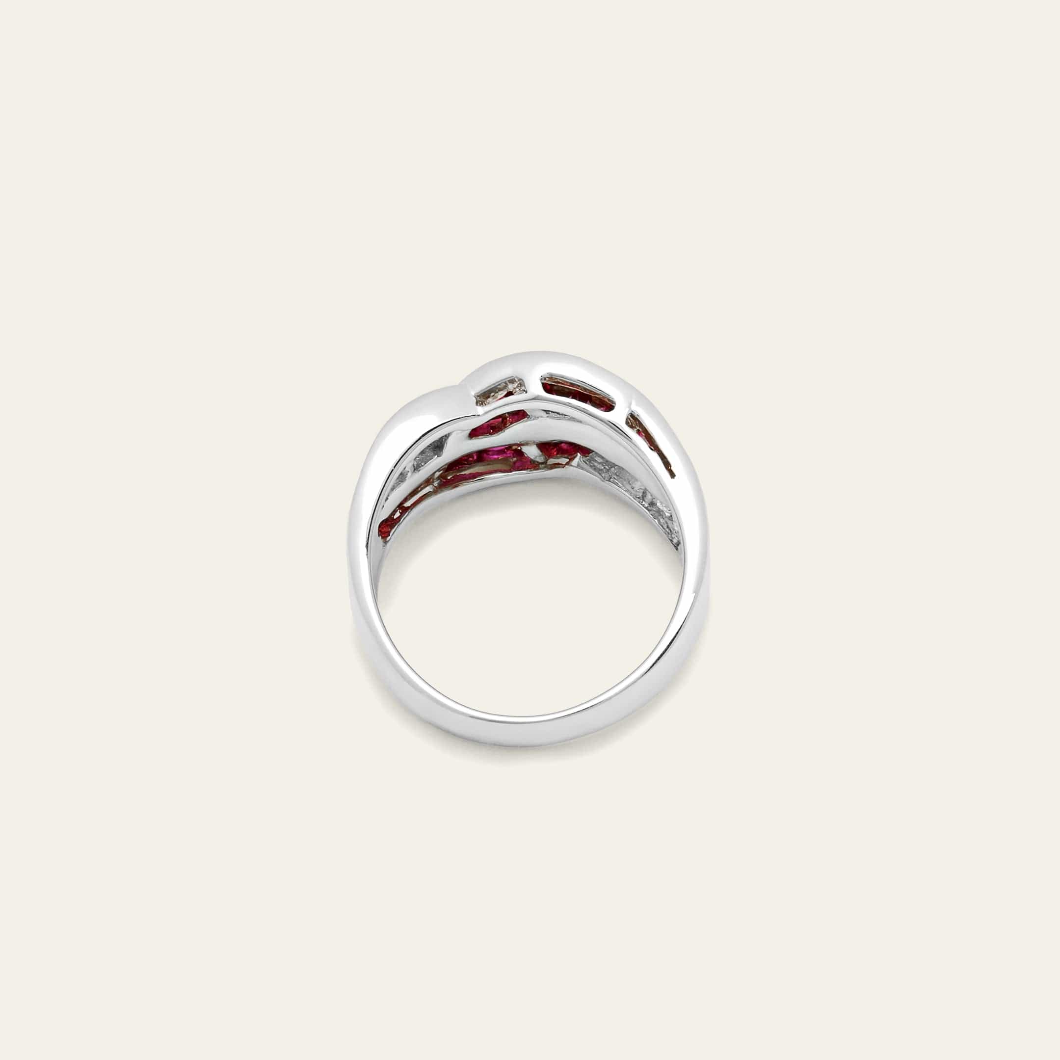 Ruby and Diamond Knot Ring - Image 4