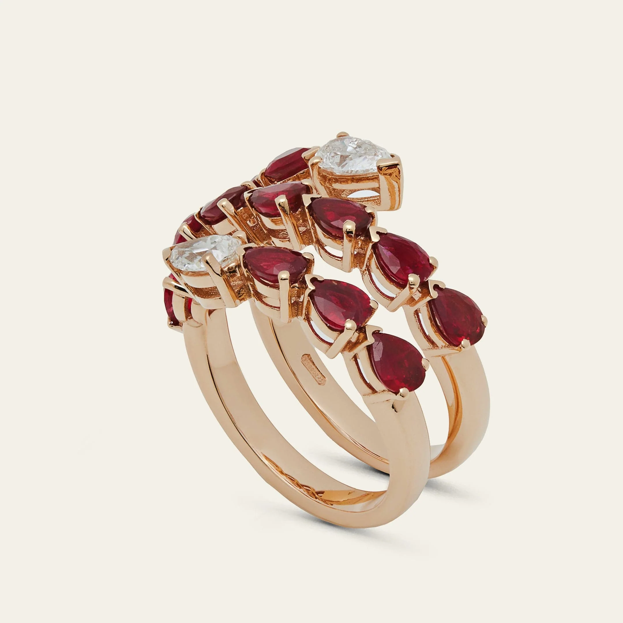 Ruby and Diamond Twist Ring - Image 3