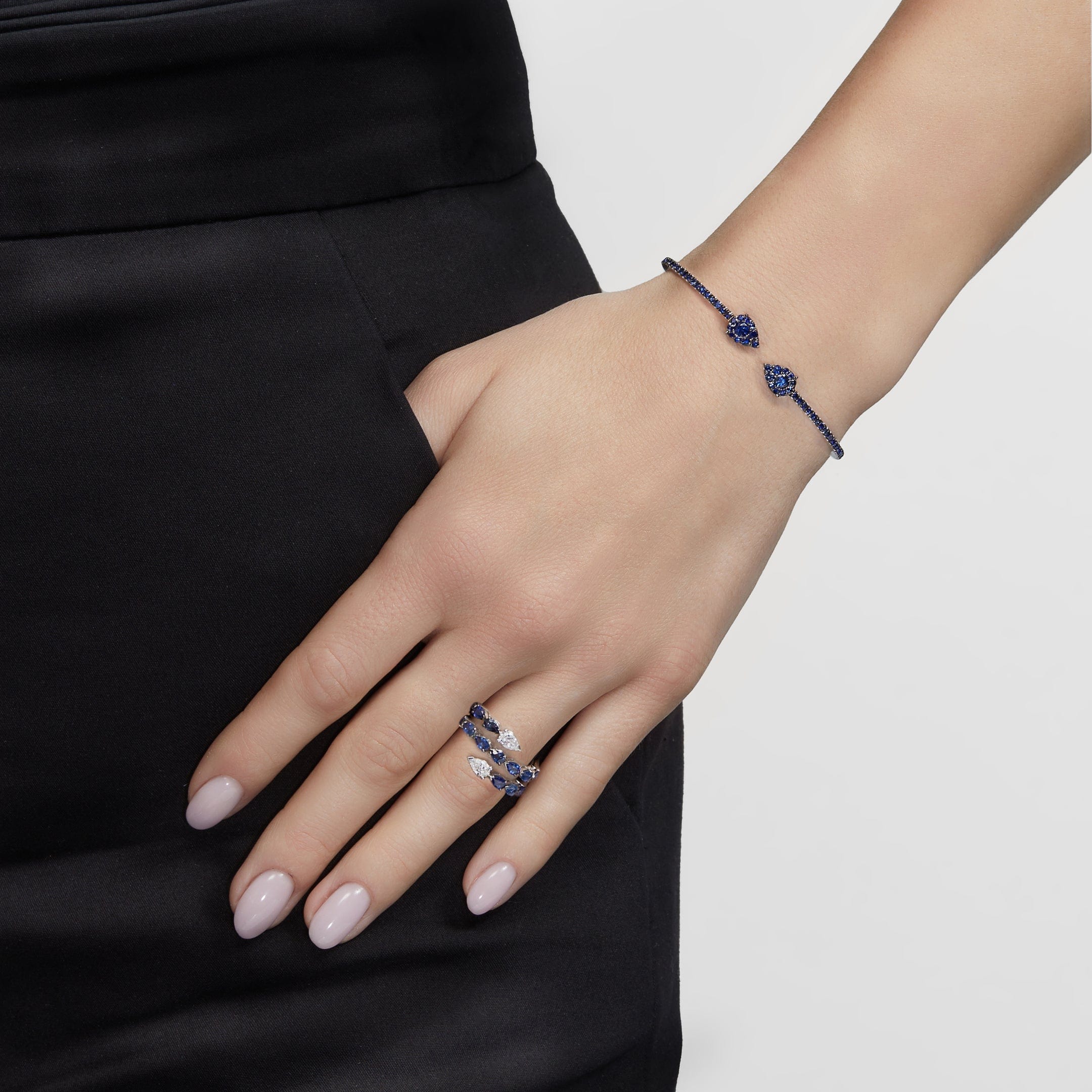Sapphire and Diamond Twist Ring - Image 2