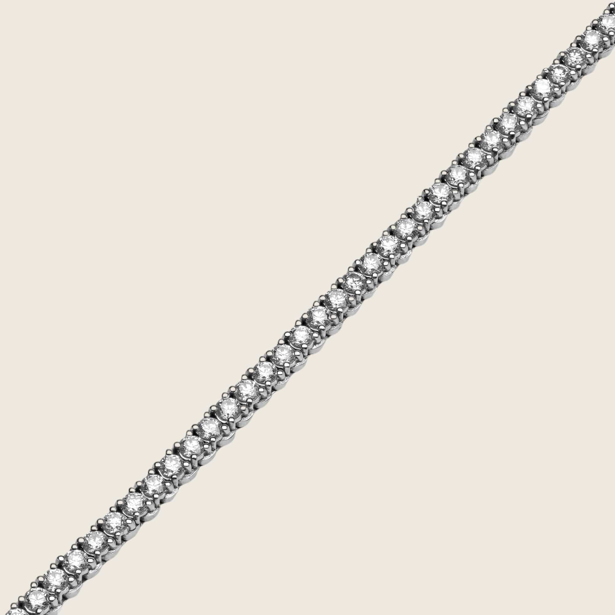 Estelle 4.8 Carat Round Diamond Tennis Necklace - Image 4