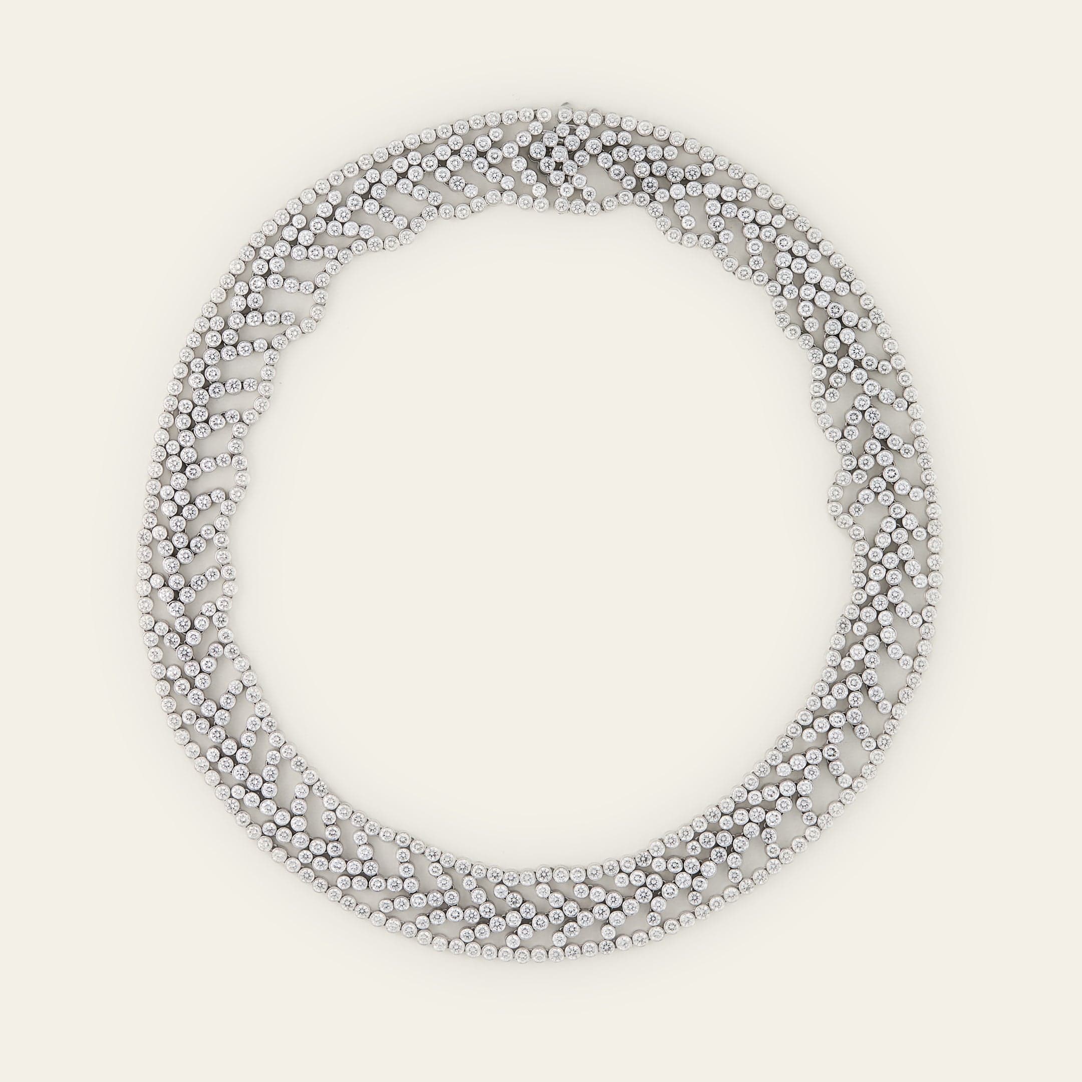 Tiffany & Co. Chevron Motif Diamond Necklace