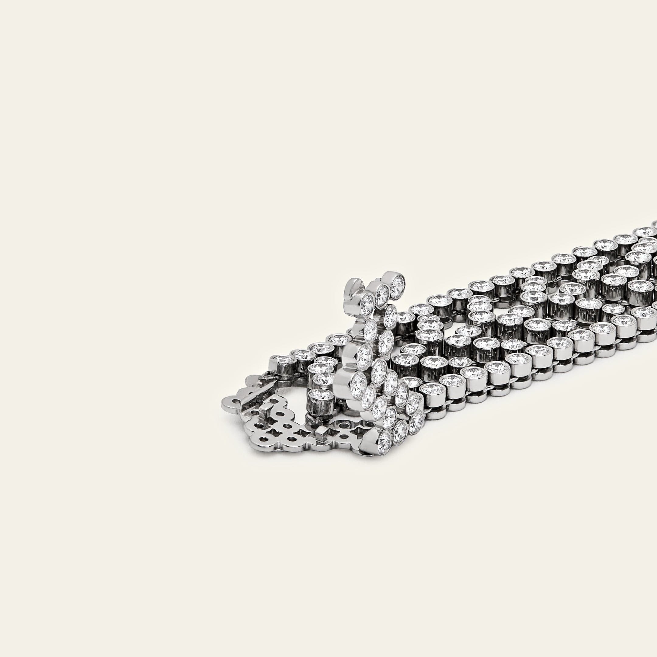 Tiffany & Co. Chevron Motif Diamond Necklace - Image 4