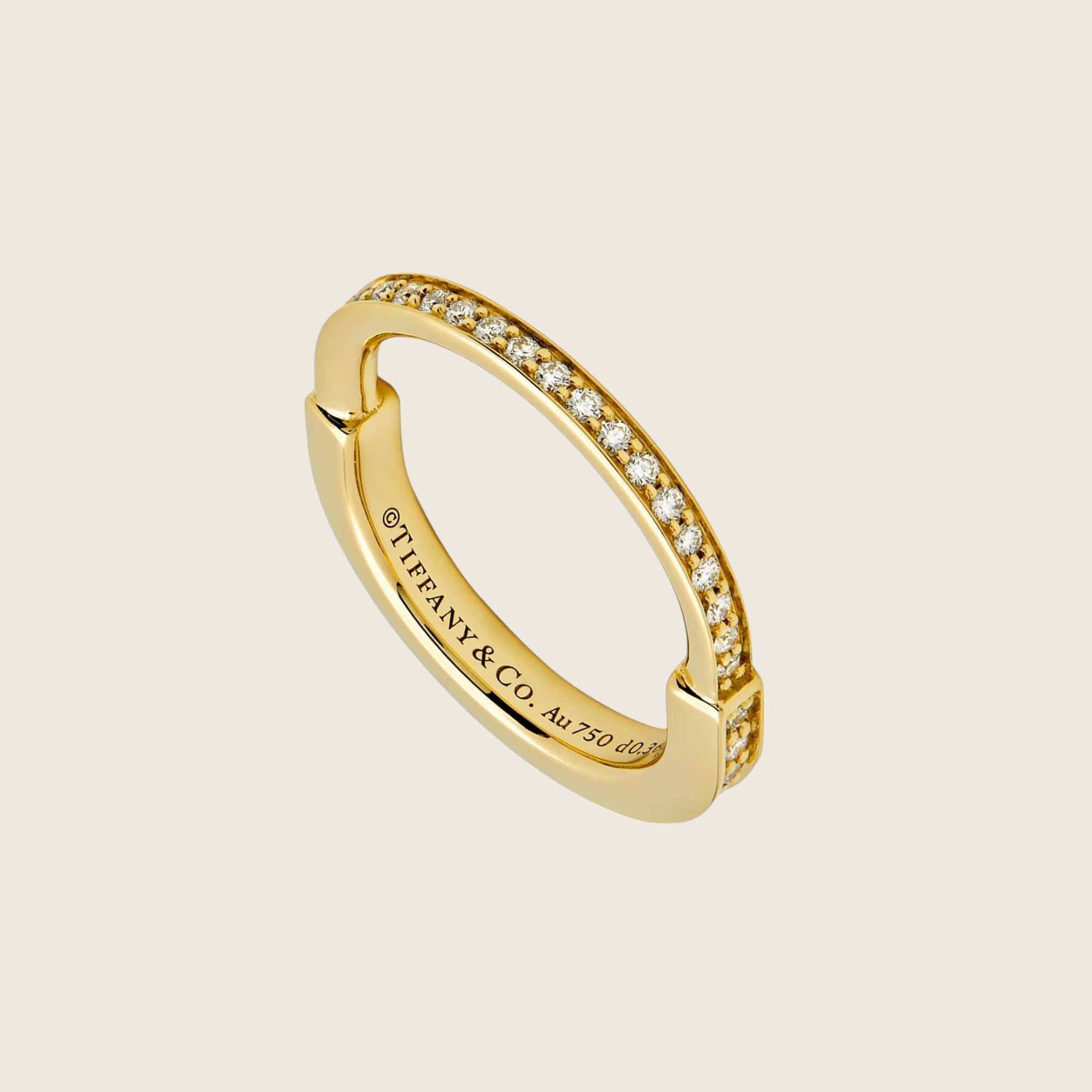 Tiffany & Co. Lock Ring in Yellow Gold with Pavé Diamonds 72343786 - Image 3