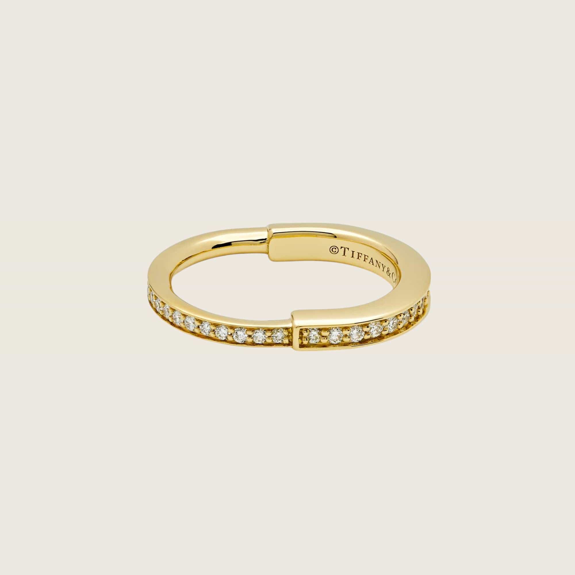 Tiffany & Co. Lock Ring in Yellow Gold with Pavé Diamonds 72343786 - Image 4