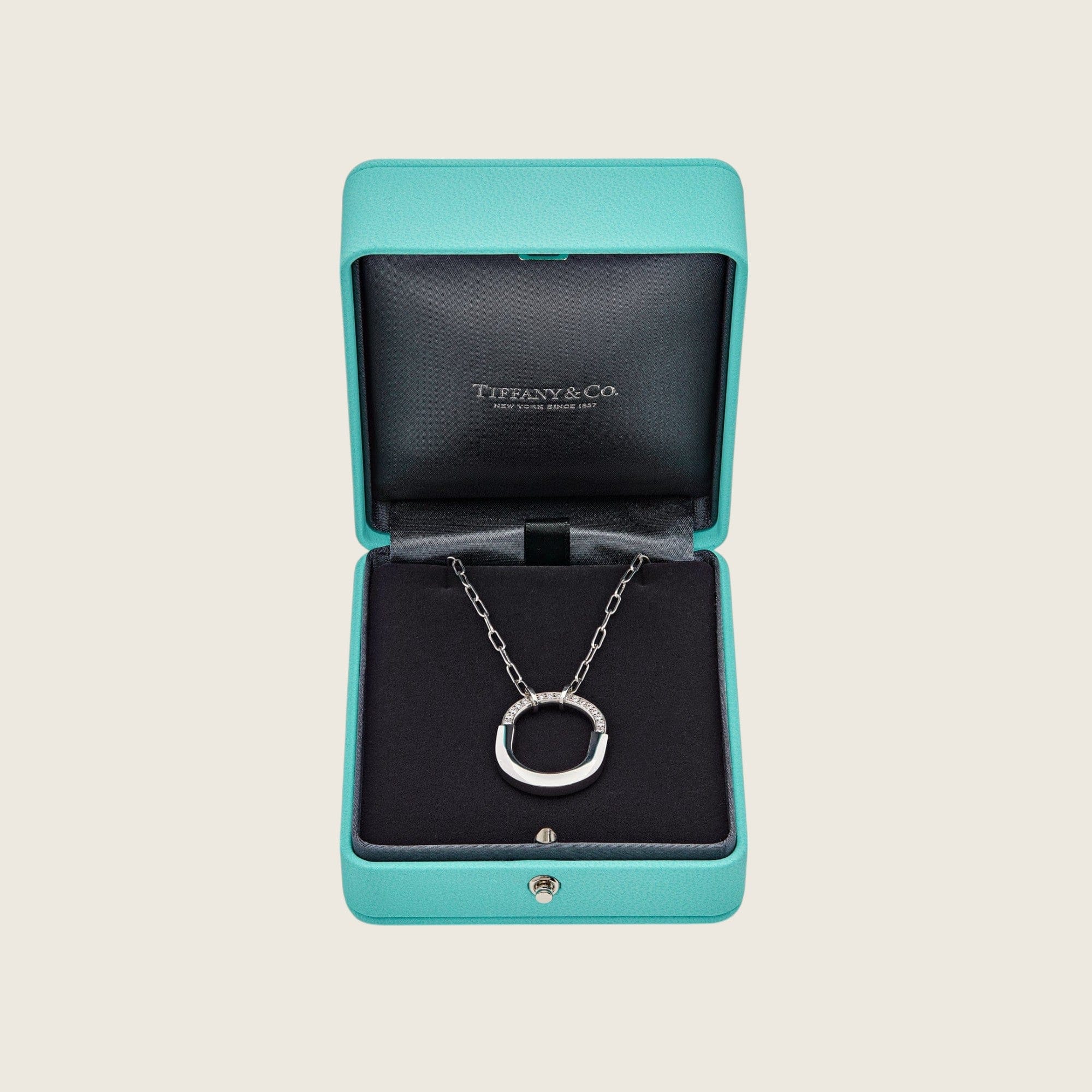 Tiffany & Co. Lock Necklace in White Gold with Diamonds 72342119 - Image 5