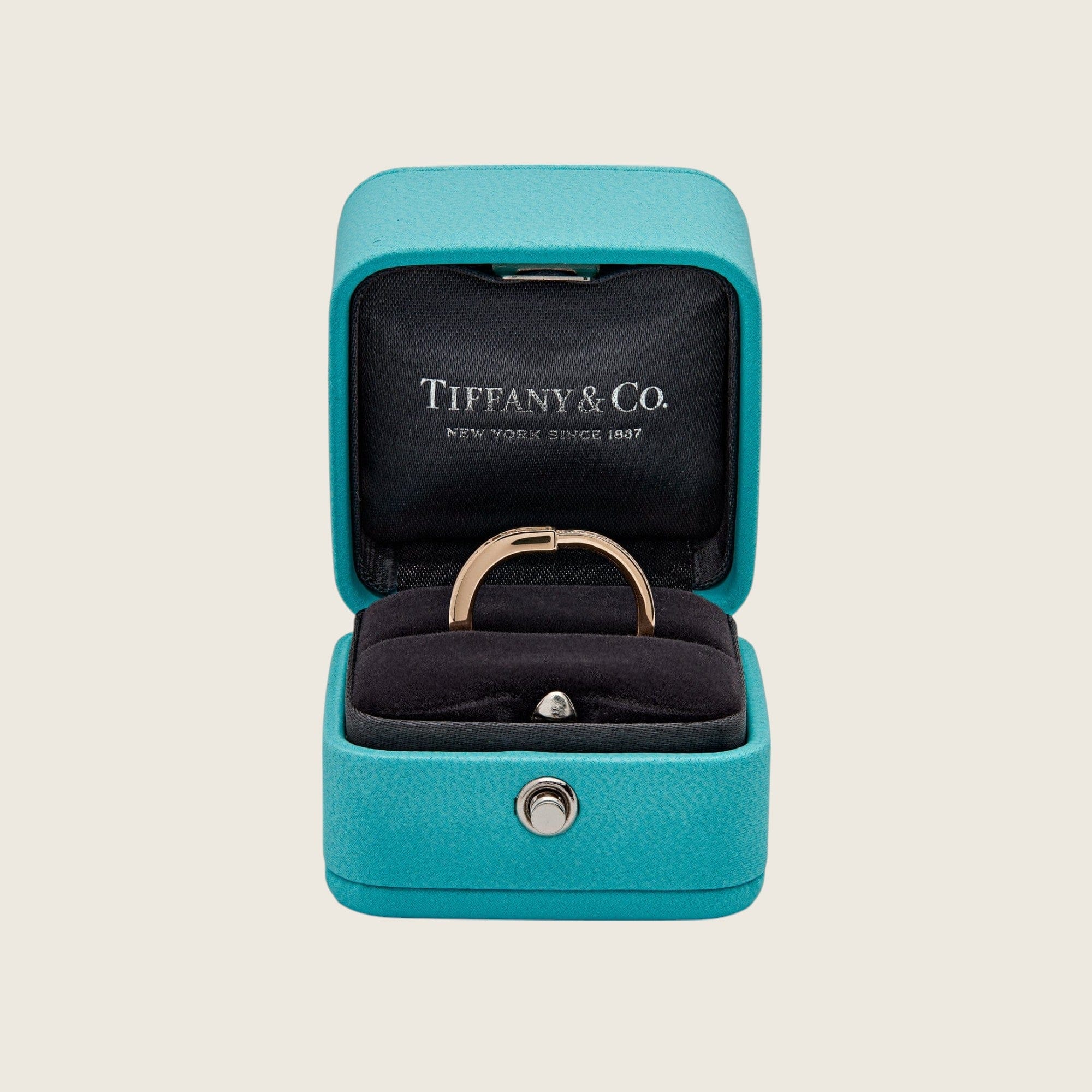 Tiffany & Co. Lock Ring in Rose Gold with Pavé Diamonds 72791584 - Image 5