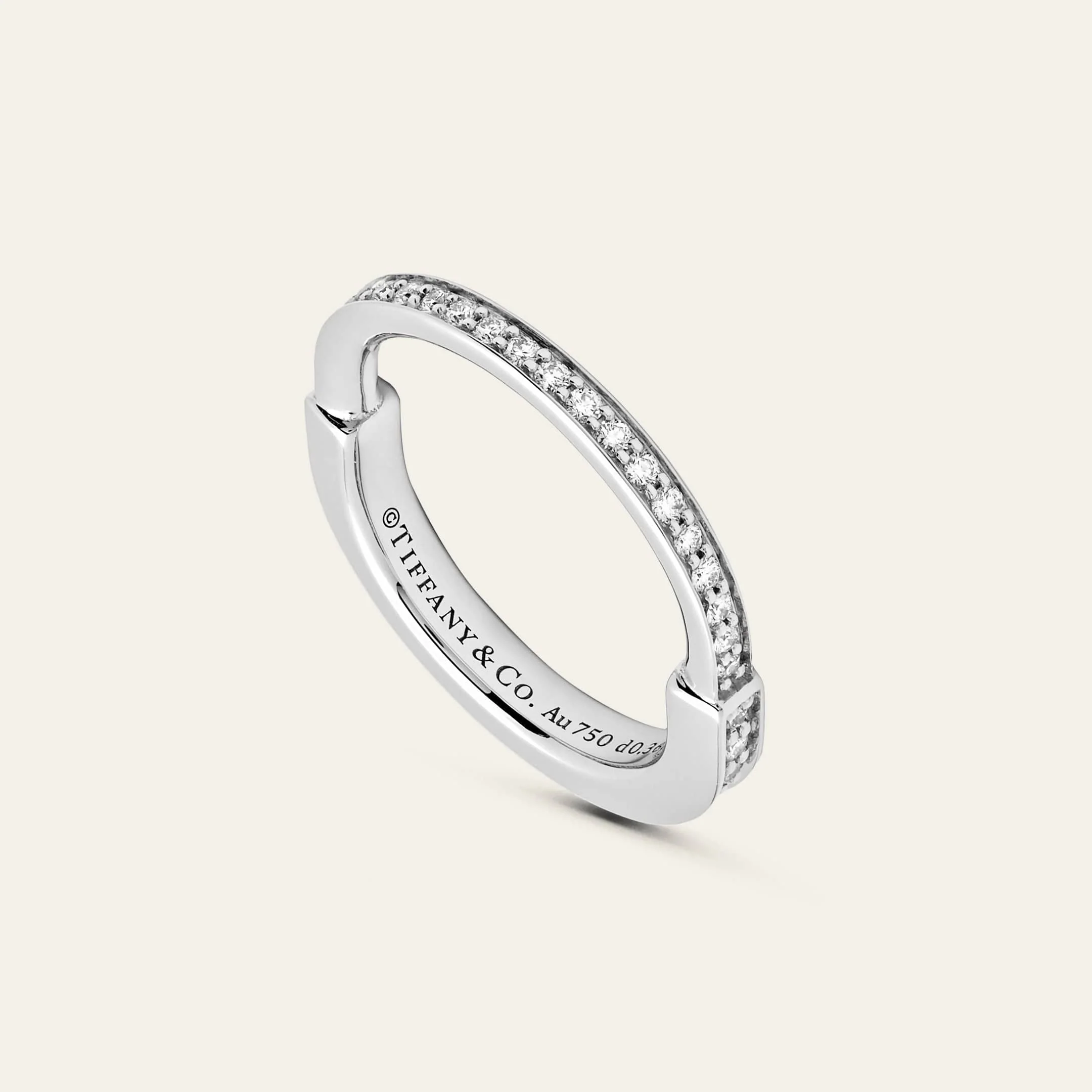 Tiffany & Co. Lock Ring in White Gold with Pavé Diamonds 72792092 - Image 3
