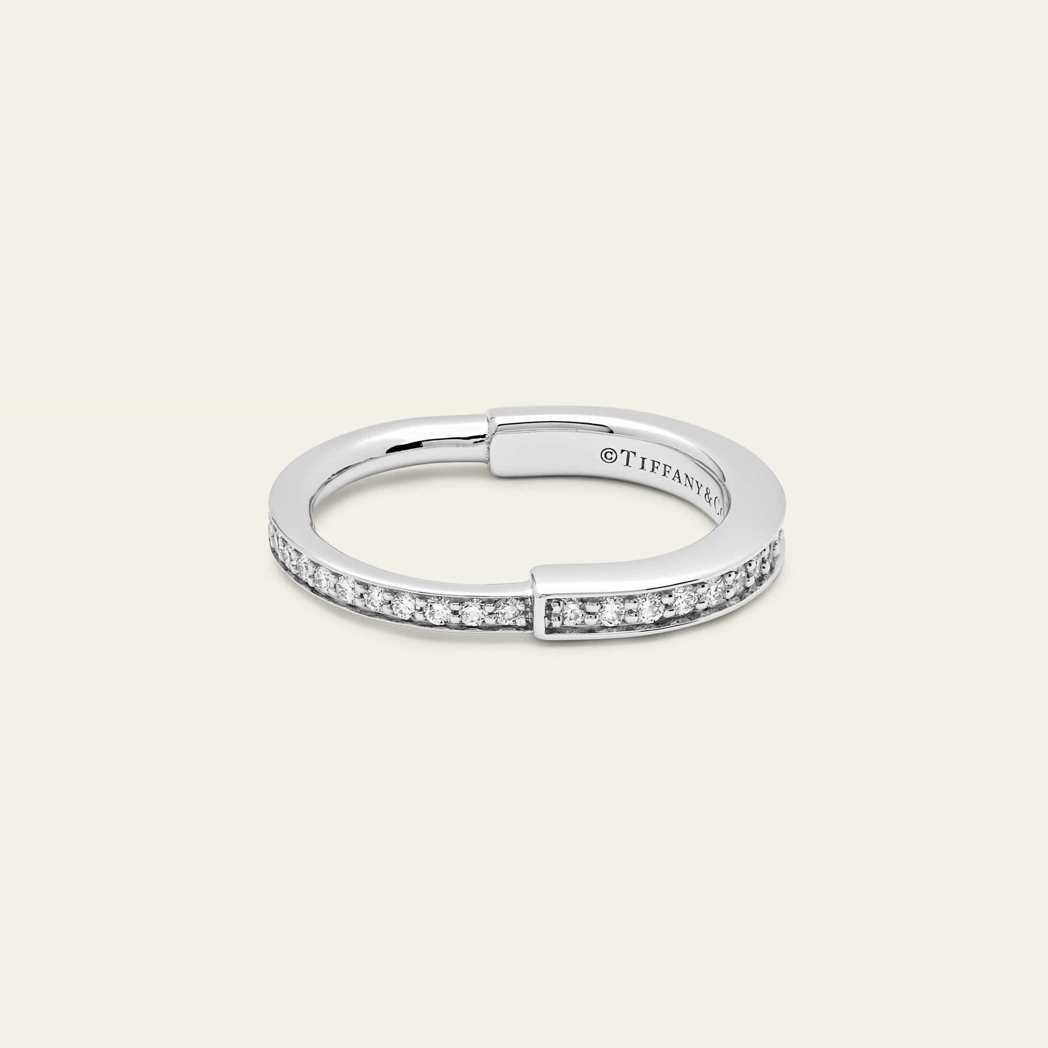 Tiffany & Co. Lock Ring in White Gold with Pavé Diamonds 72792092 - Image 4